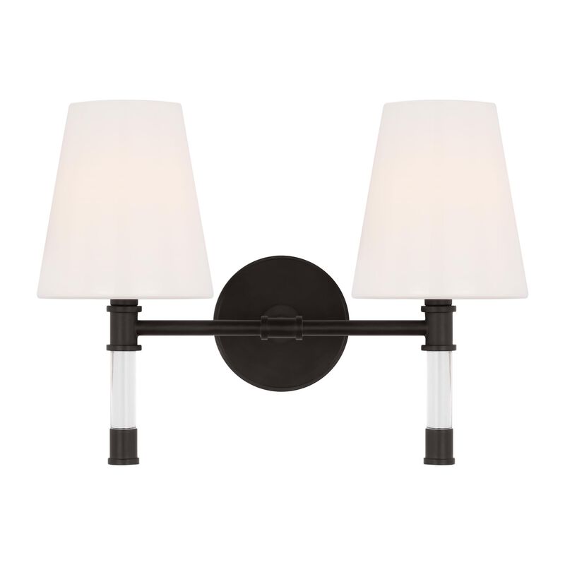 Chapman & Myers Hanover 15 Inch 2 Light Bath Vanity Light by Visual Comfort Studio