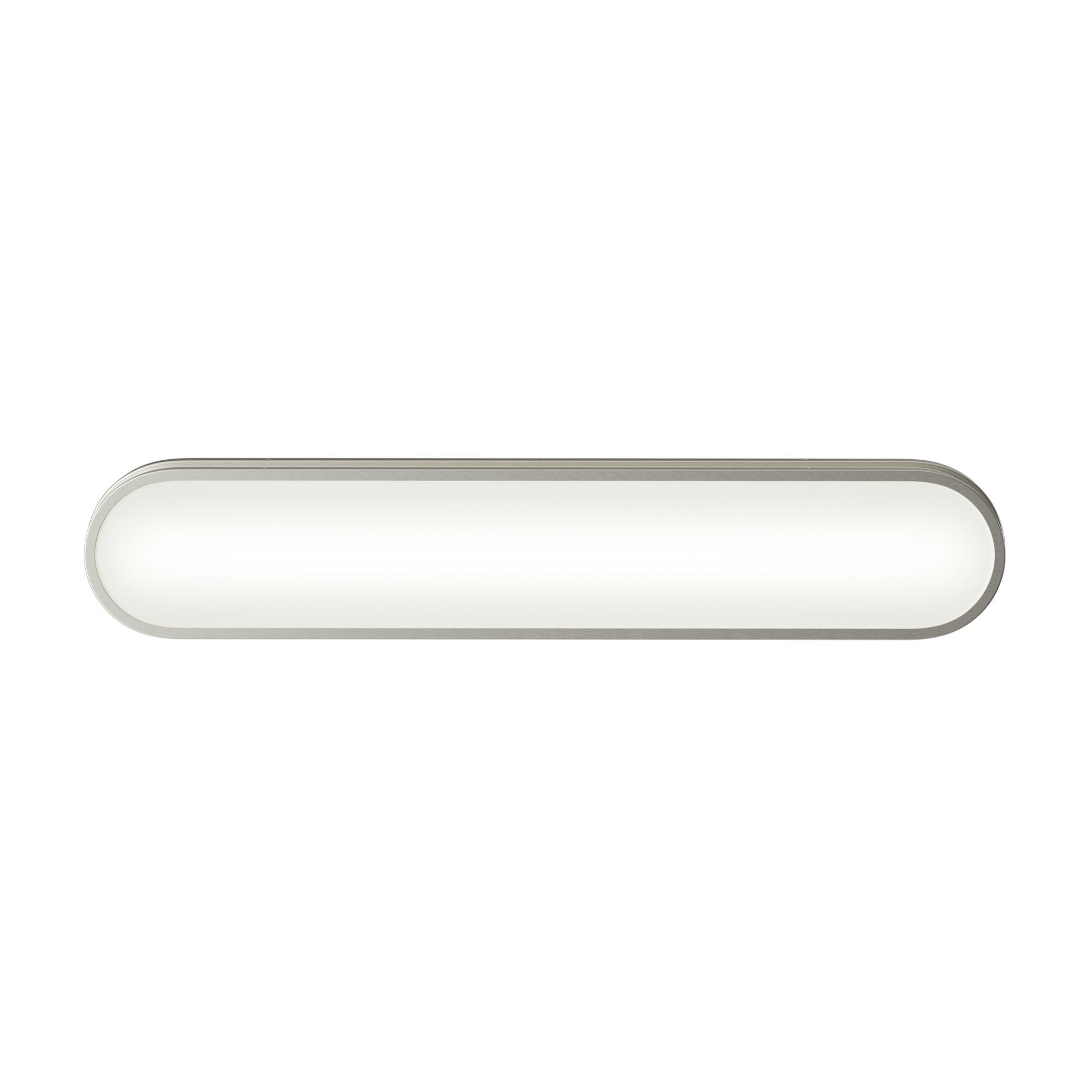 Shown in Brushed Nickel finish and White glass