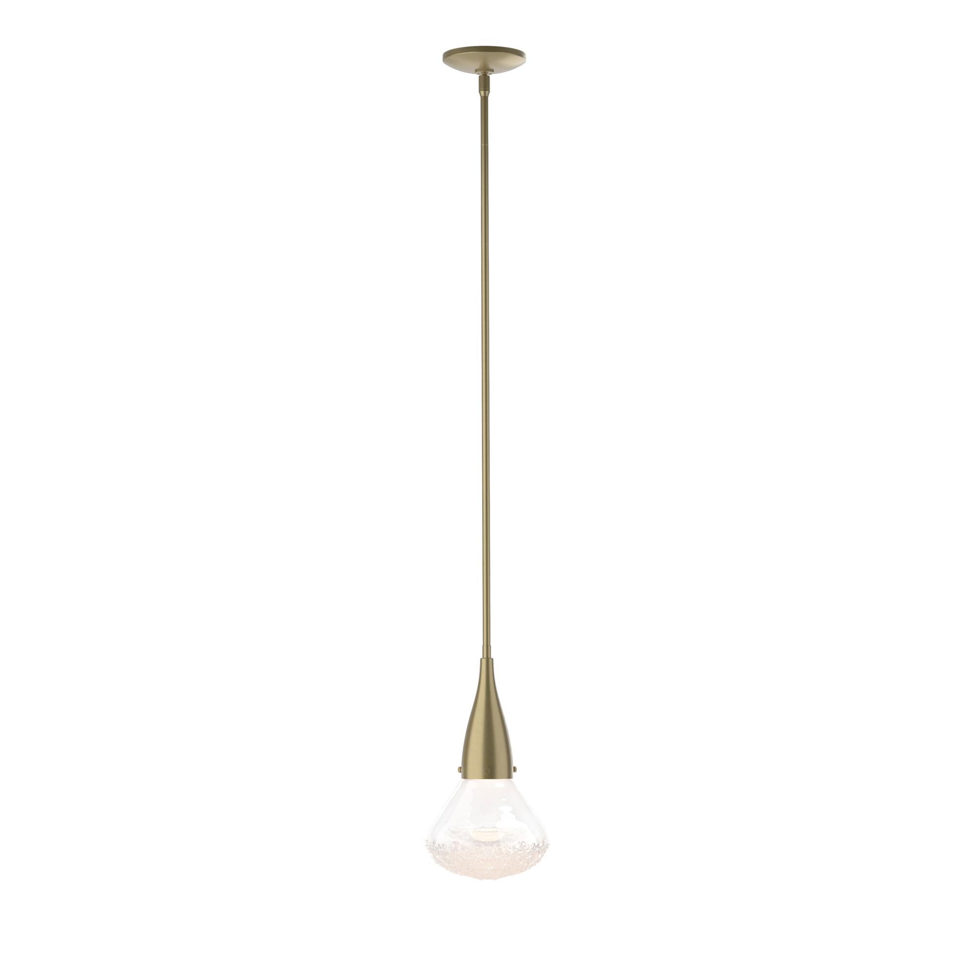 Shown in Soft Gold finish and Clear glass