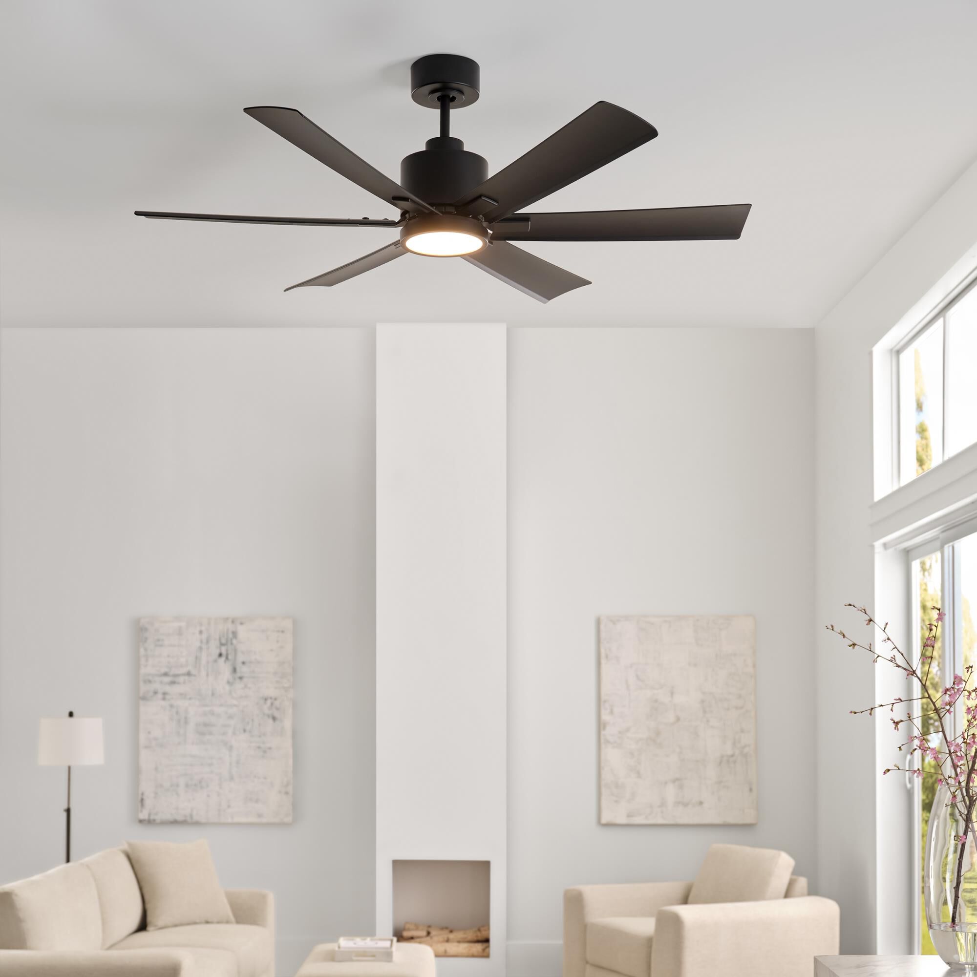 Sean Lavin Flera Smart 52 Inch Ceiling Fan with Light Kit by Generation Lighting