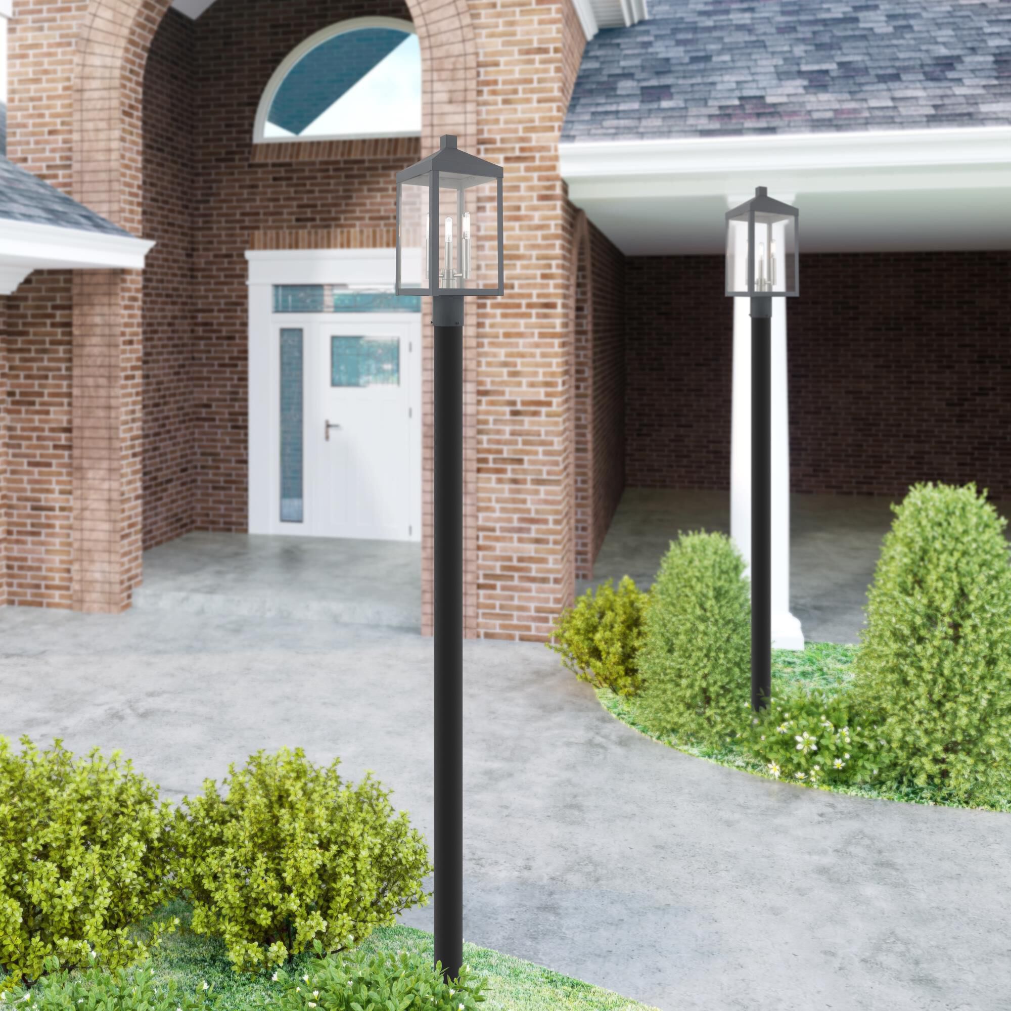 Shown in Nordic Gray finish and Clear glass