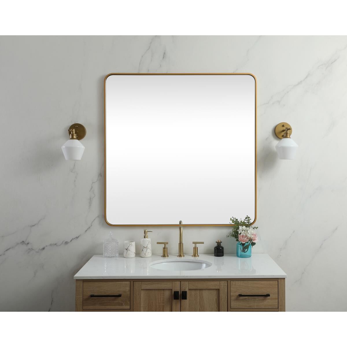 Evermore 48 Inch Bathroom Mirror by Elegant Decor