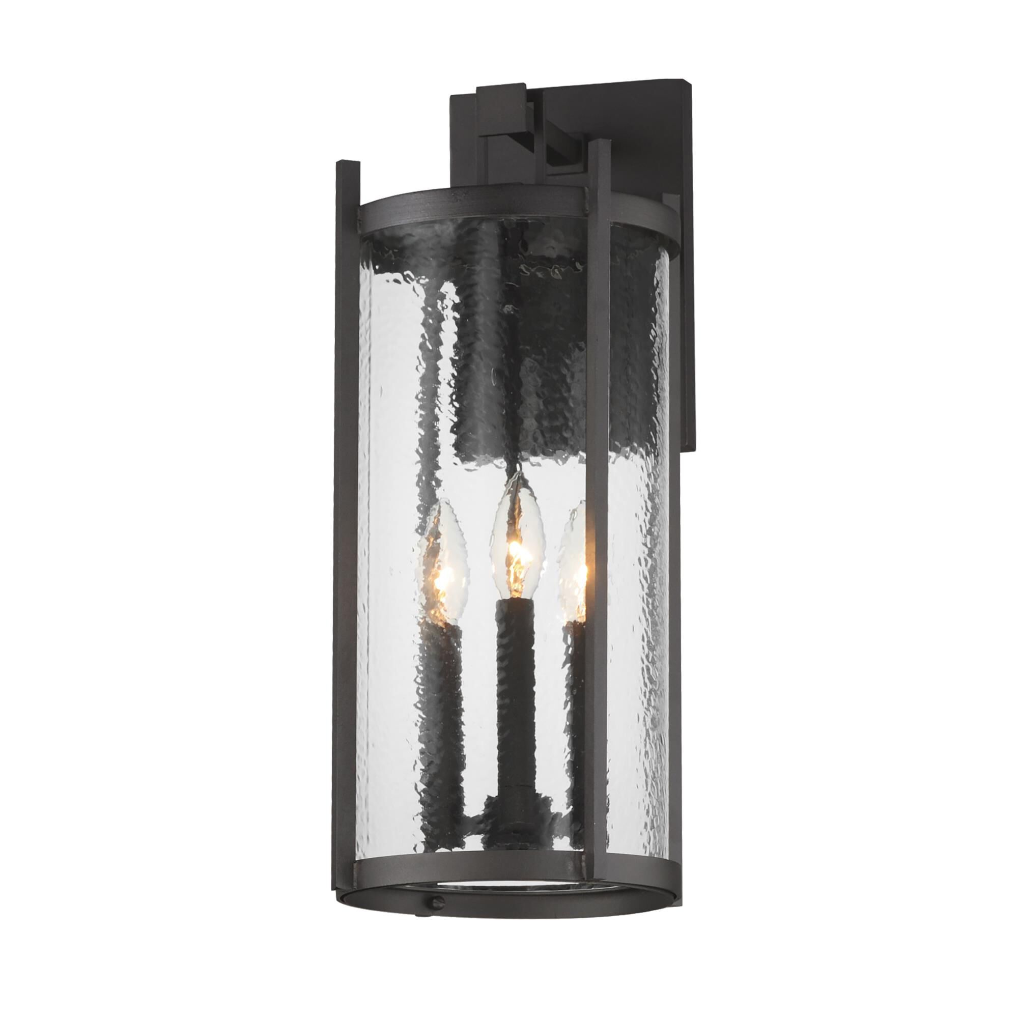 Shown in Black finish and Hammer glass