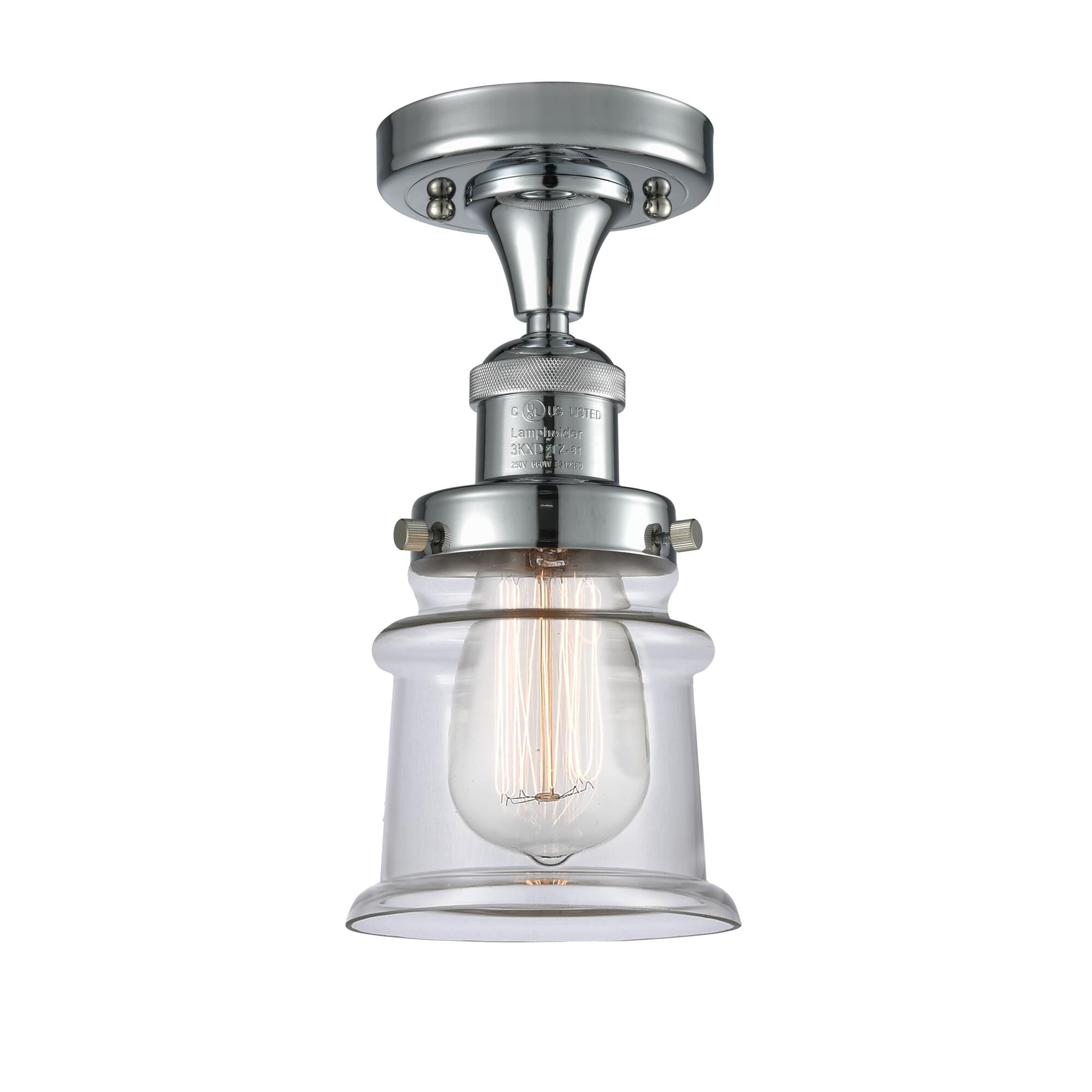 Shown in Polished Chrome finish and Clear glass