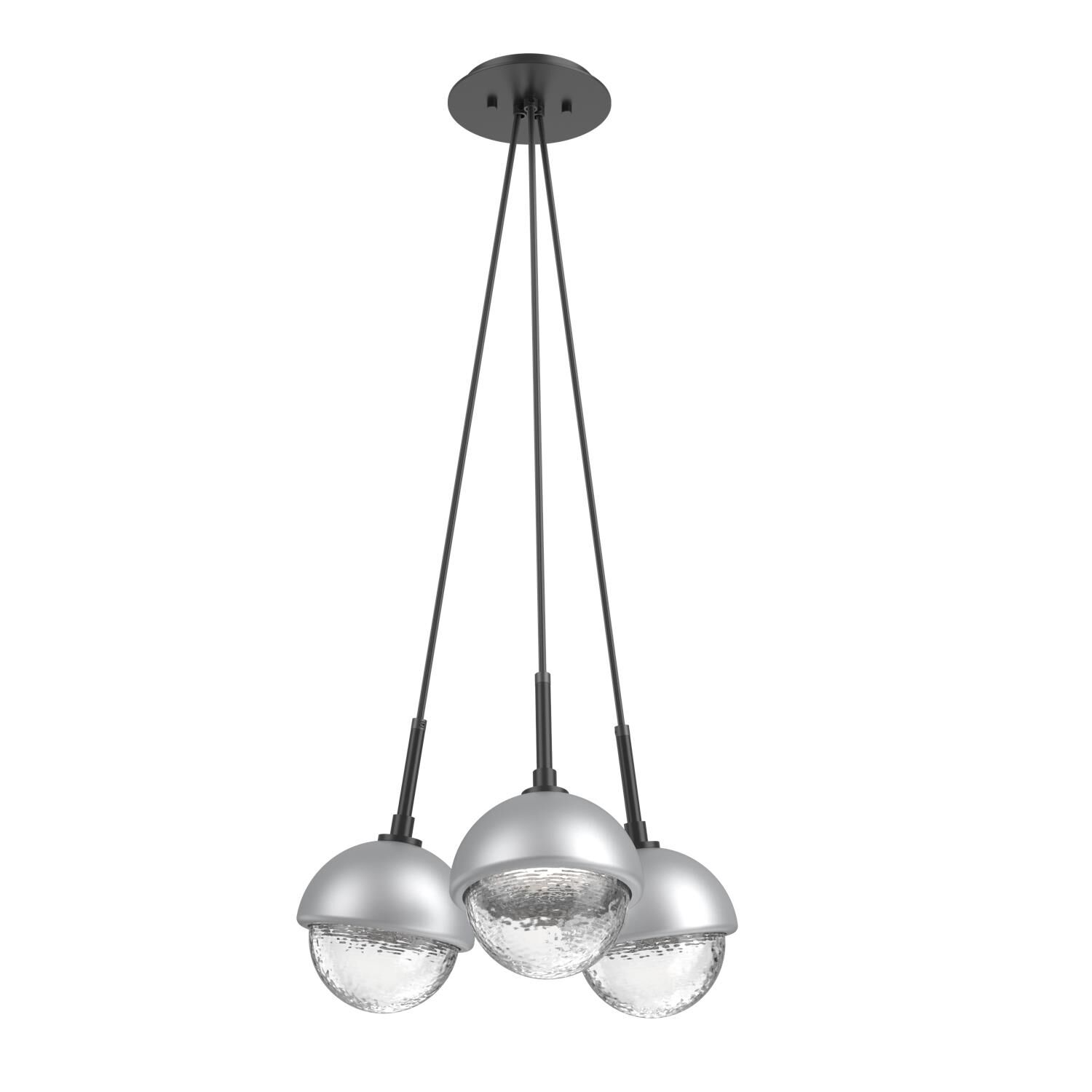 Shown in Matte Black finish and Clear glass and Classic Silver accent