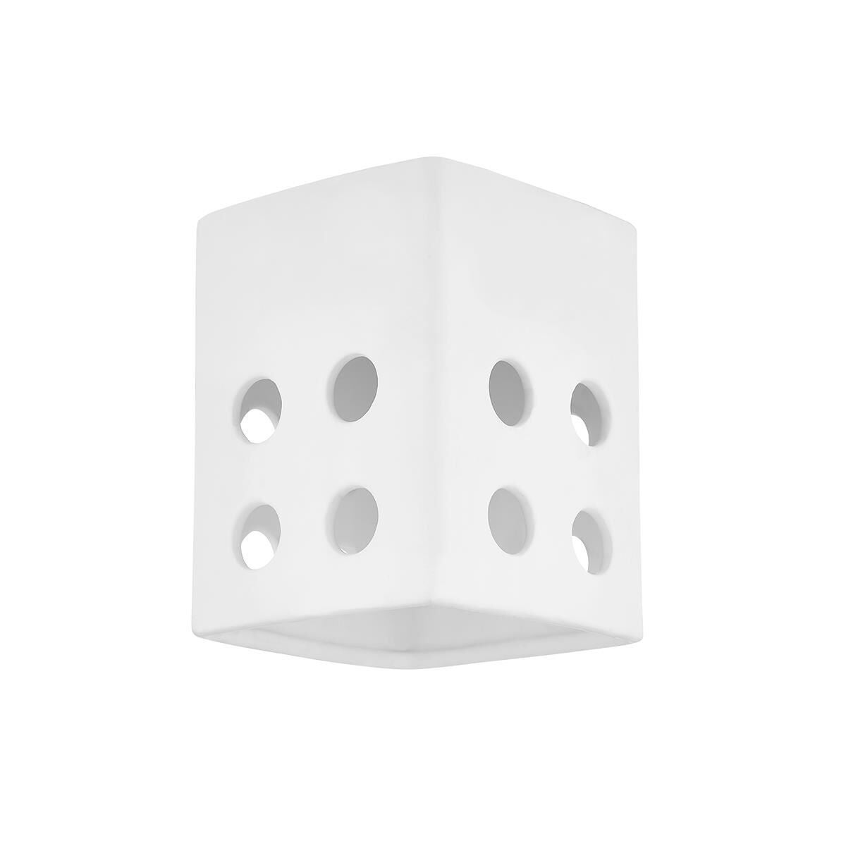 Shown in Aged Brass and Ceramic Matte White finish