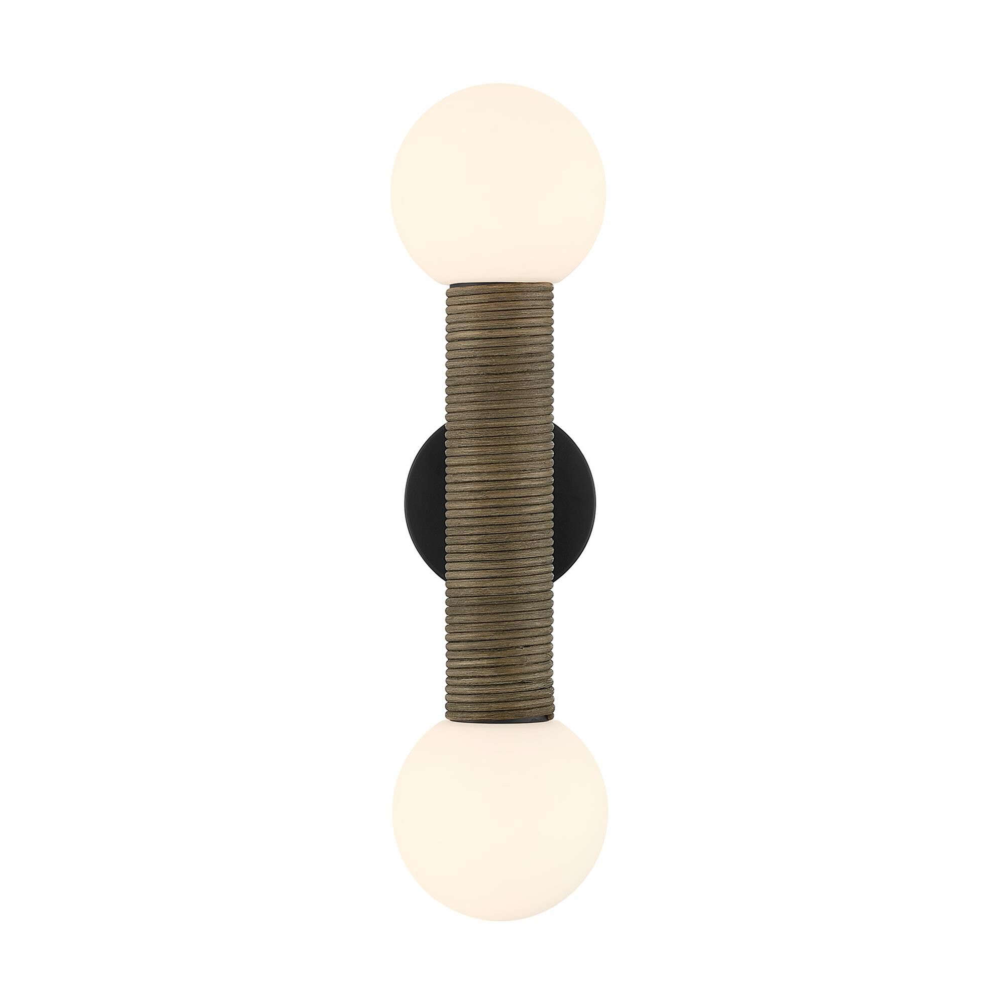 Shown in Matte Black finish and White Opal glass