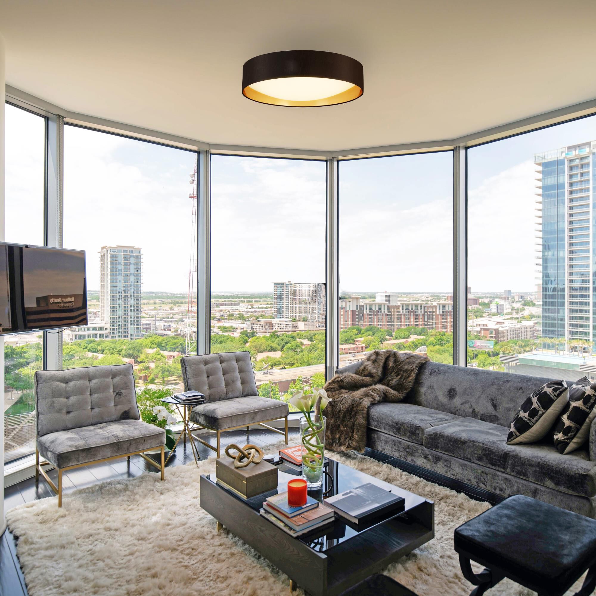 Eglo Orme 19 Inch 1 Light LED Flush Mount by Eglo Lighting