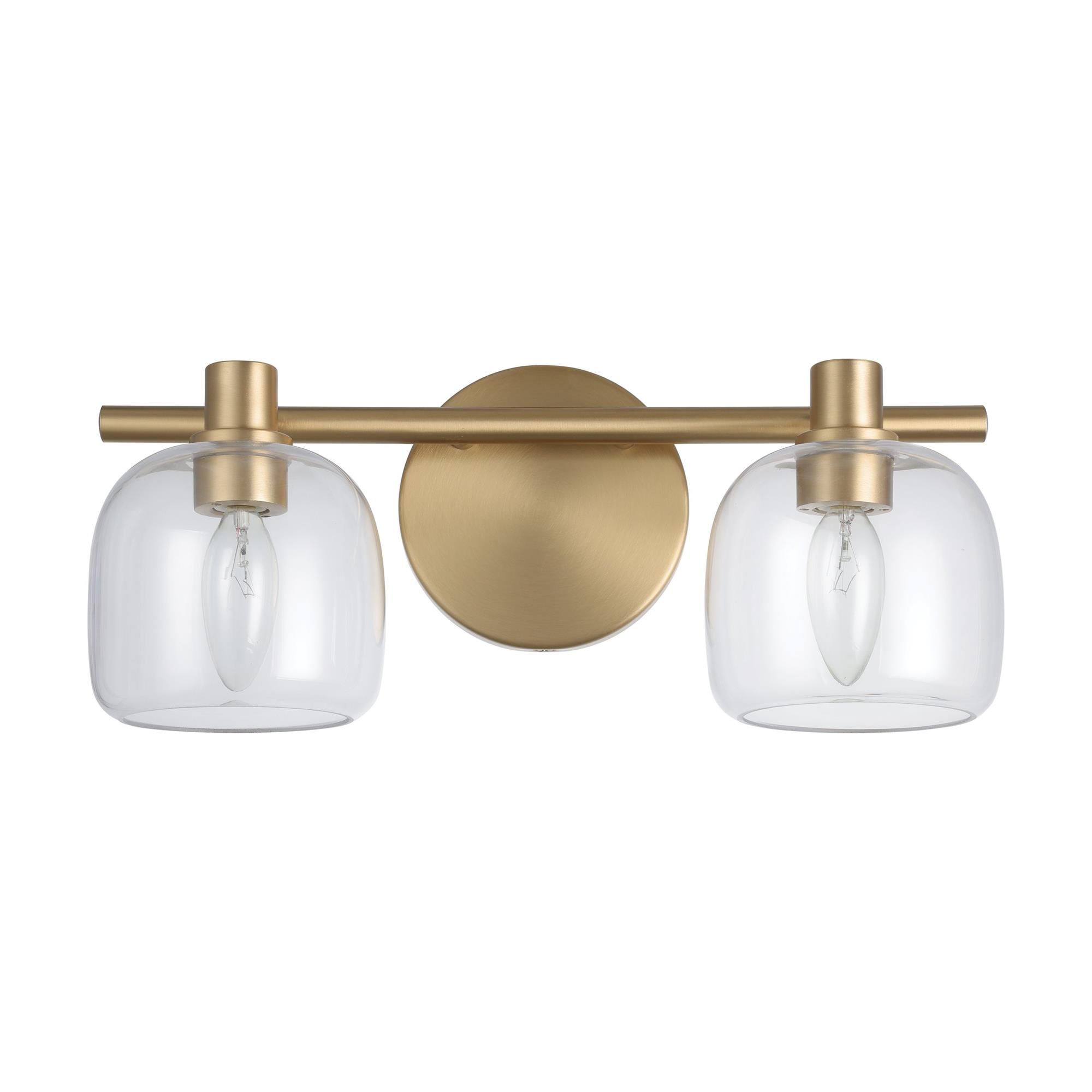 Shown in Champagne Gold finish and Clear glass