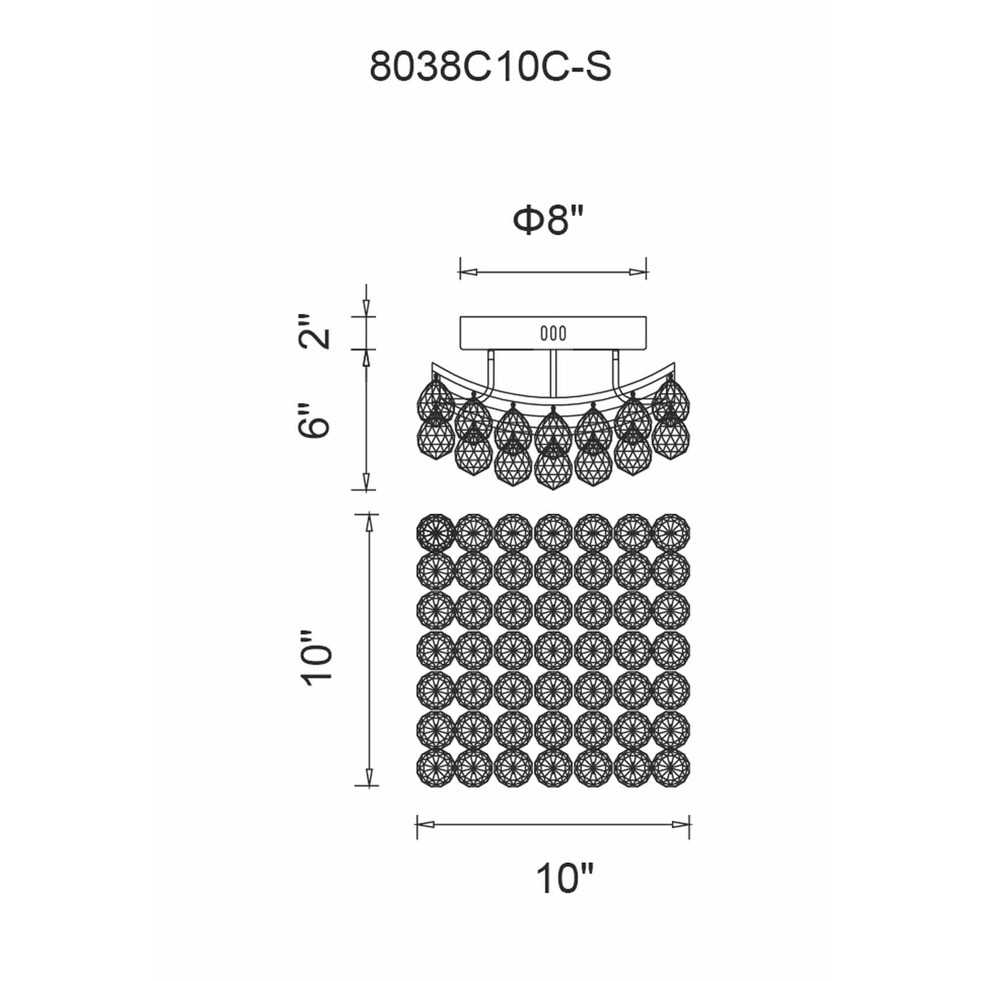 Queen 10 Inch 4 Light Flush Mount by CWI Lighting