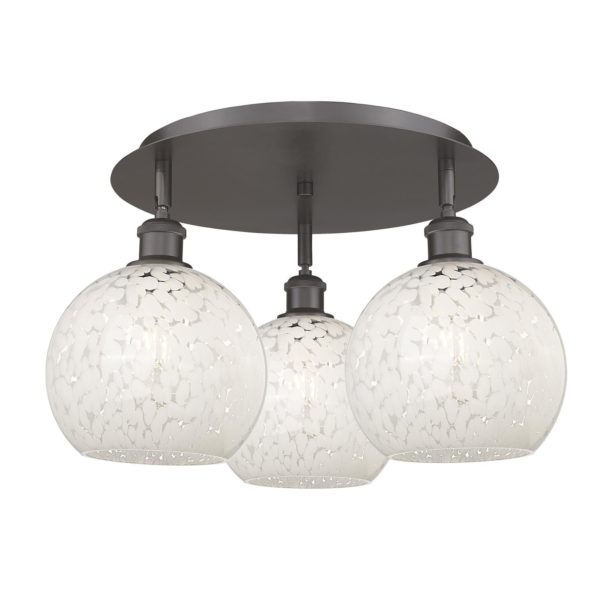 Bruno Marashlian White Mouchette 20 Inch Flush Mount by Innovations Lighting