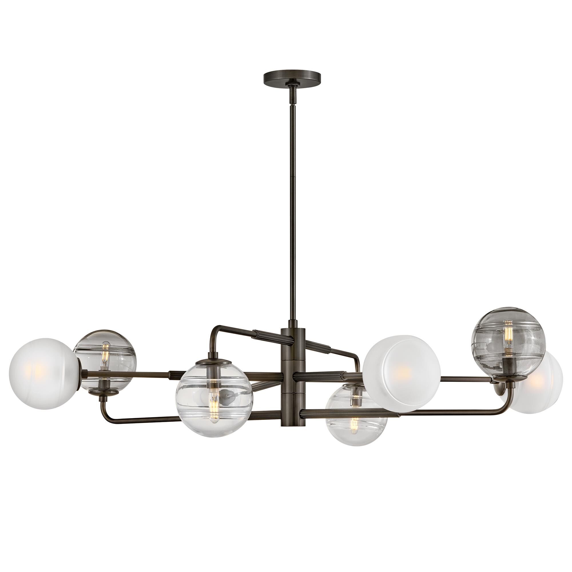 Shown in Black Oxide finish and Multi-Colored Swirl glass