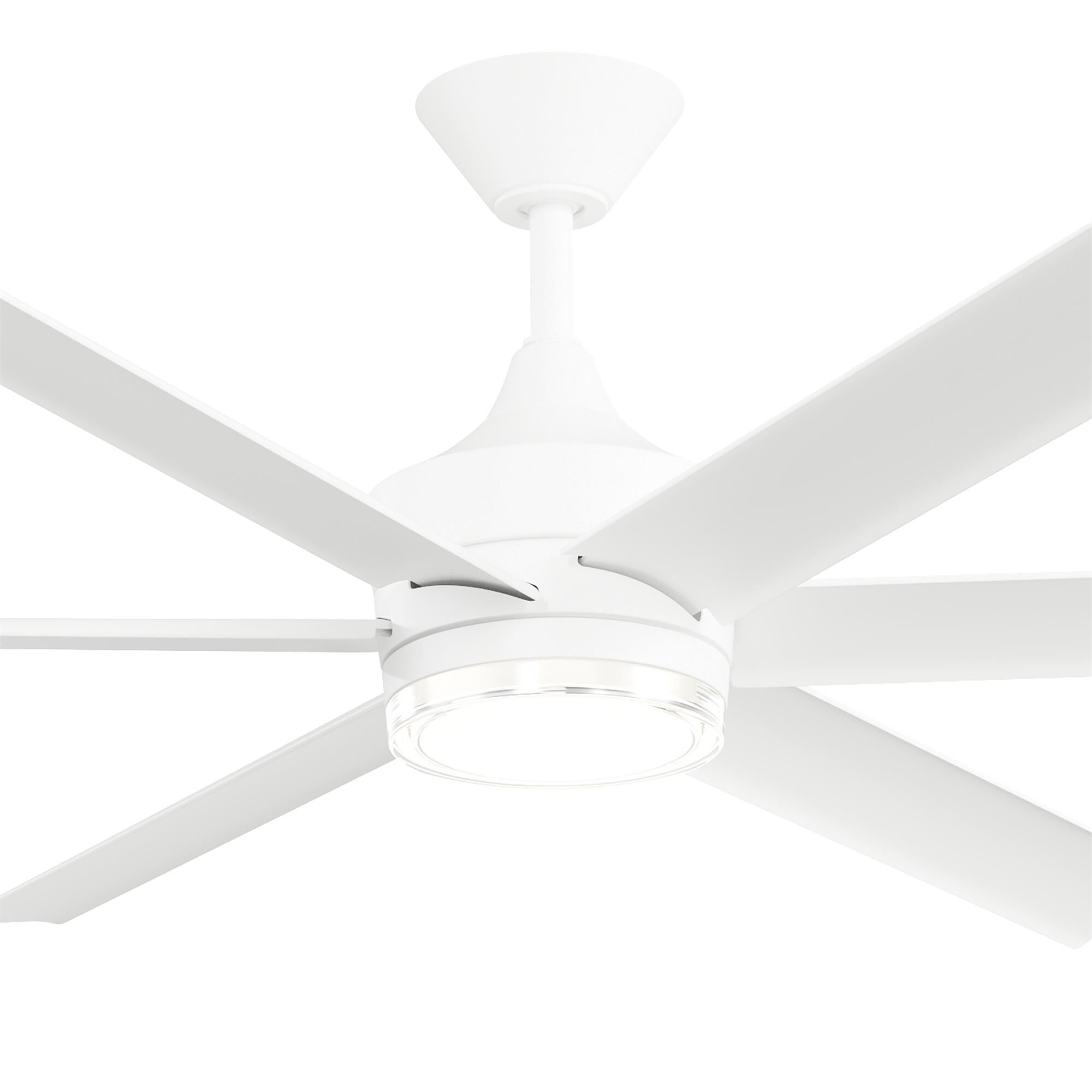 Shown in Matte White finish and Clear Polycarbonate with Inside Frosted Acrylic glass