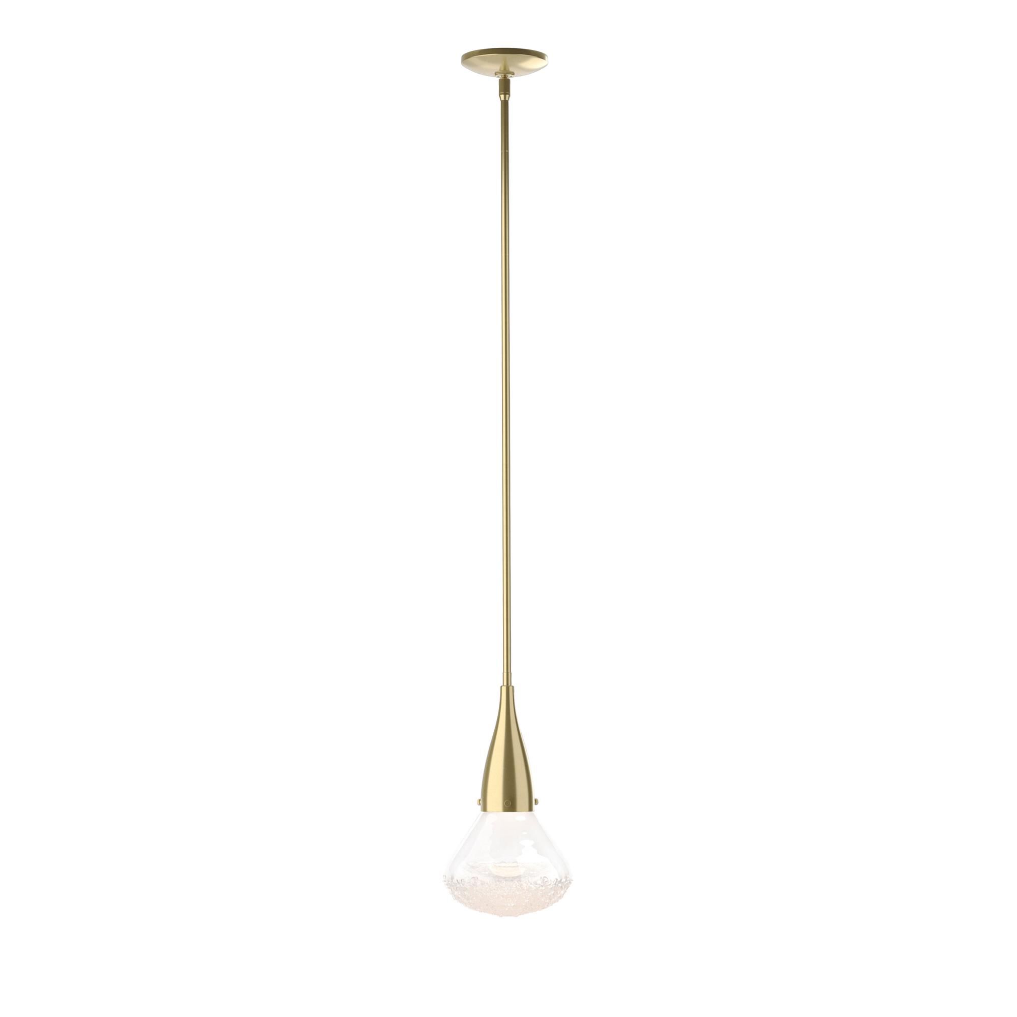 Shown in Modern Brass finish and Clear glass
