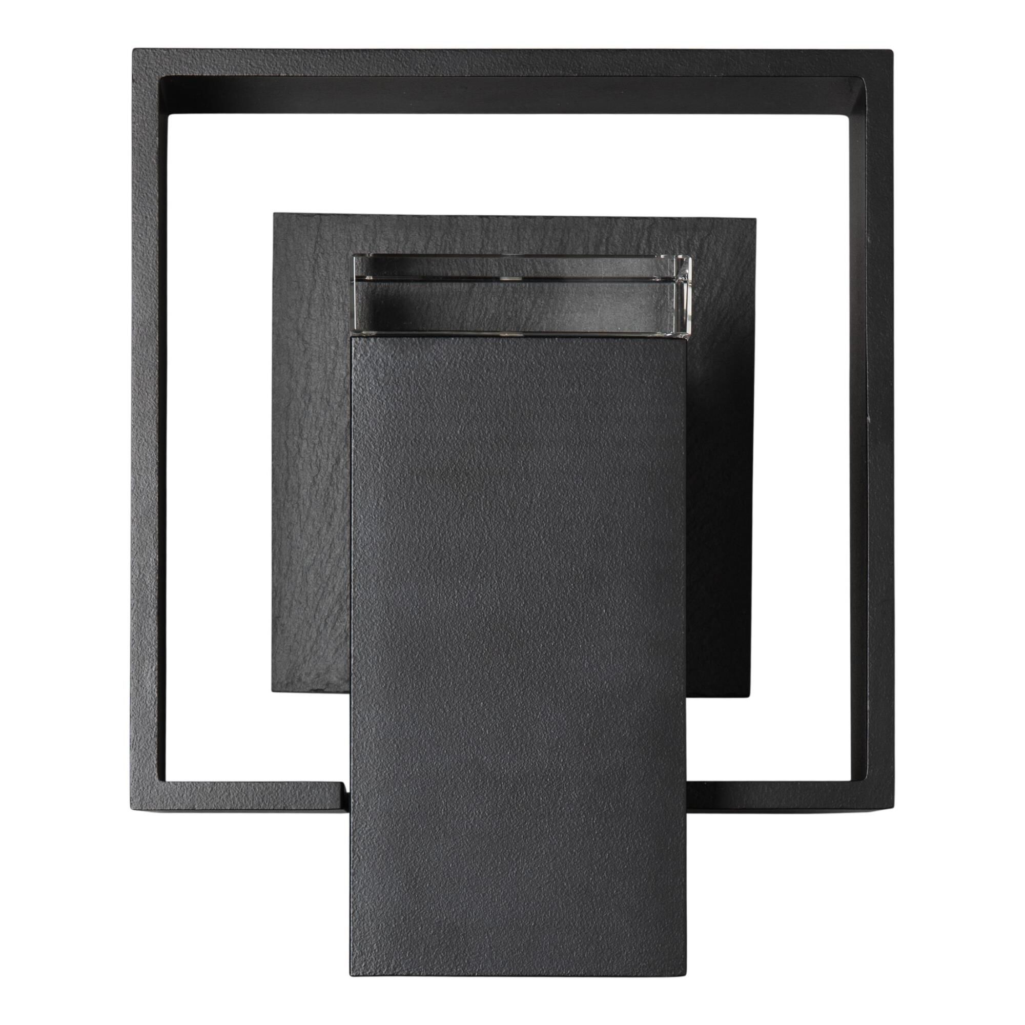 Shown in Coastal Black finish and Clear glass and Slate accent