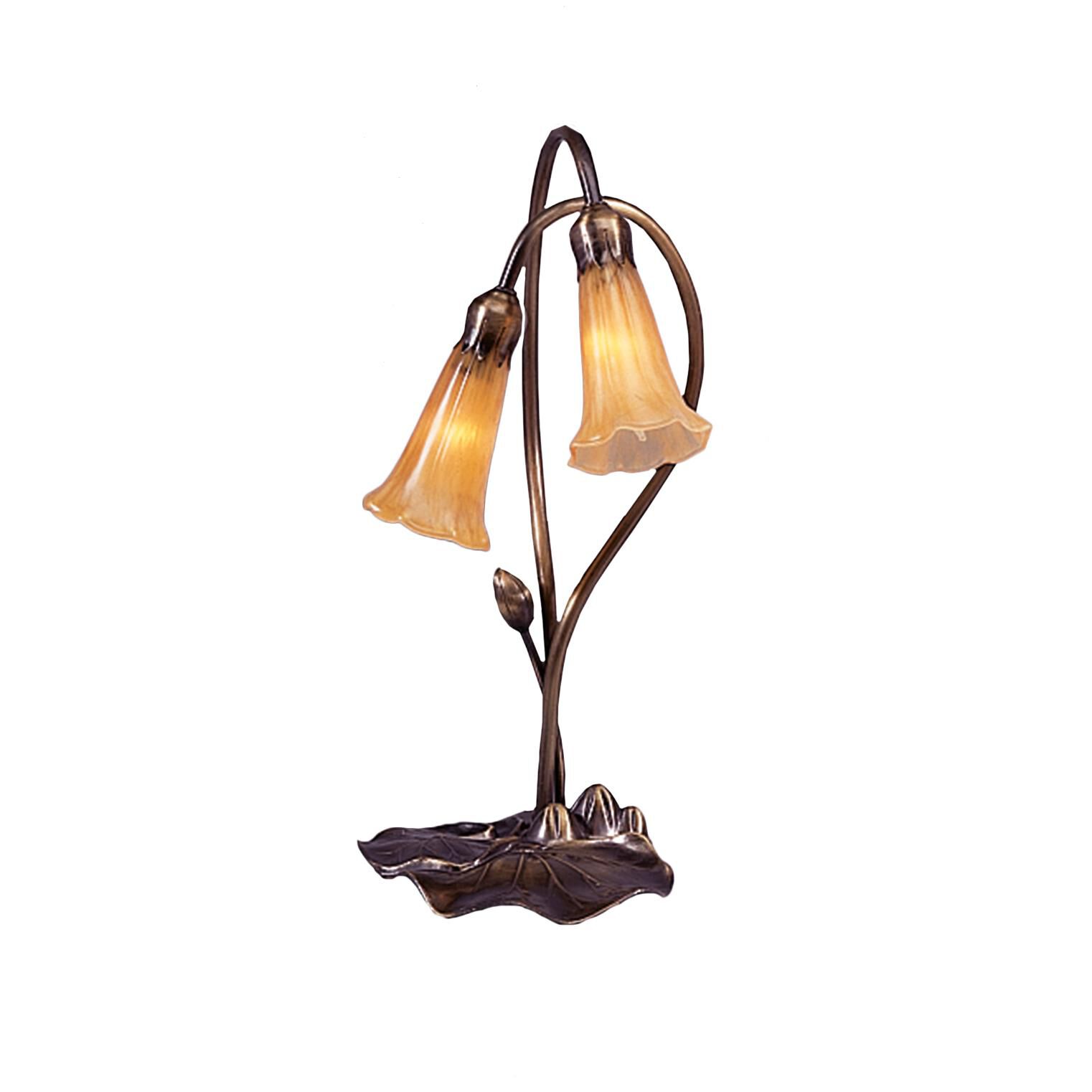 Yellow Pond Lilly 16 Inch Accent Lamp by Meyda Lighting