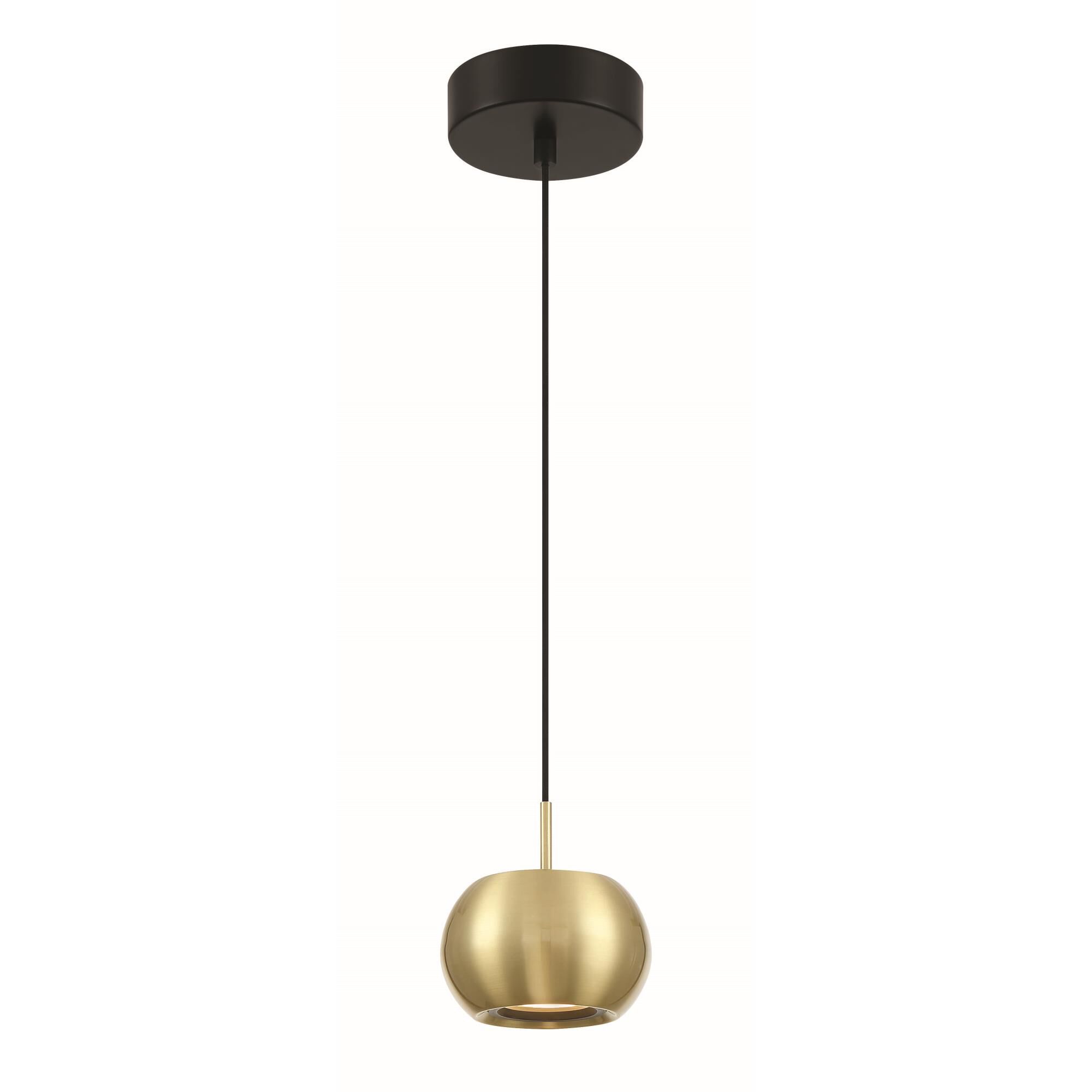 Shown in Coal and Brushed Gold finish and Frosted Acrylic glass