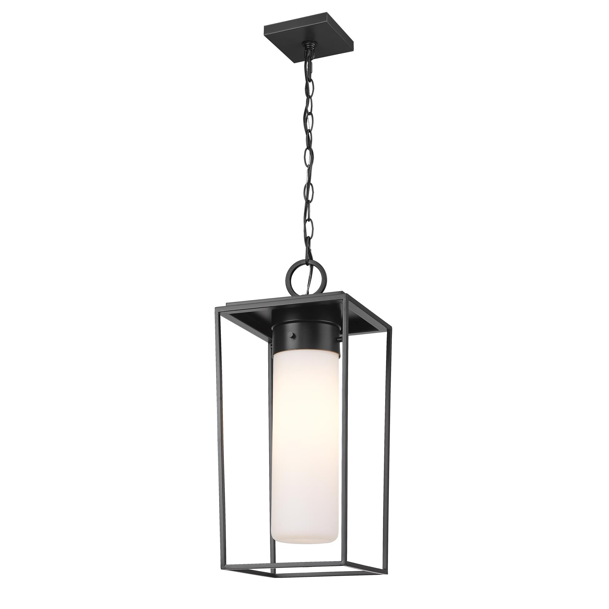 Shown in Black finish and Glass shade