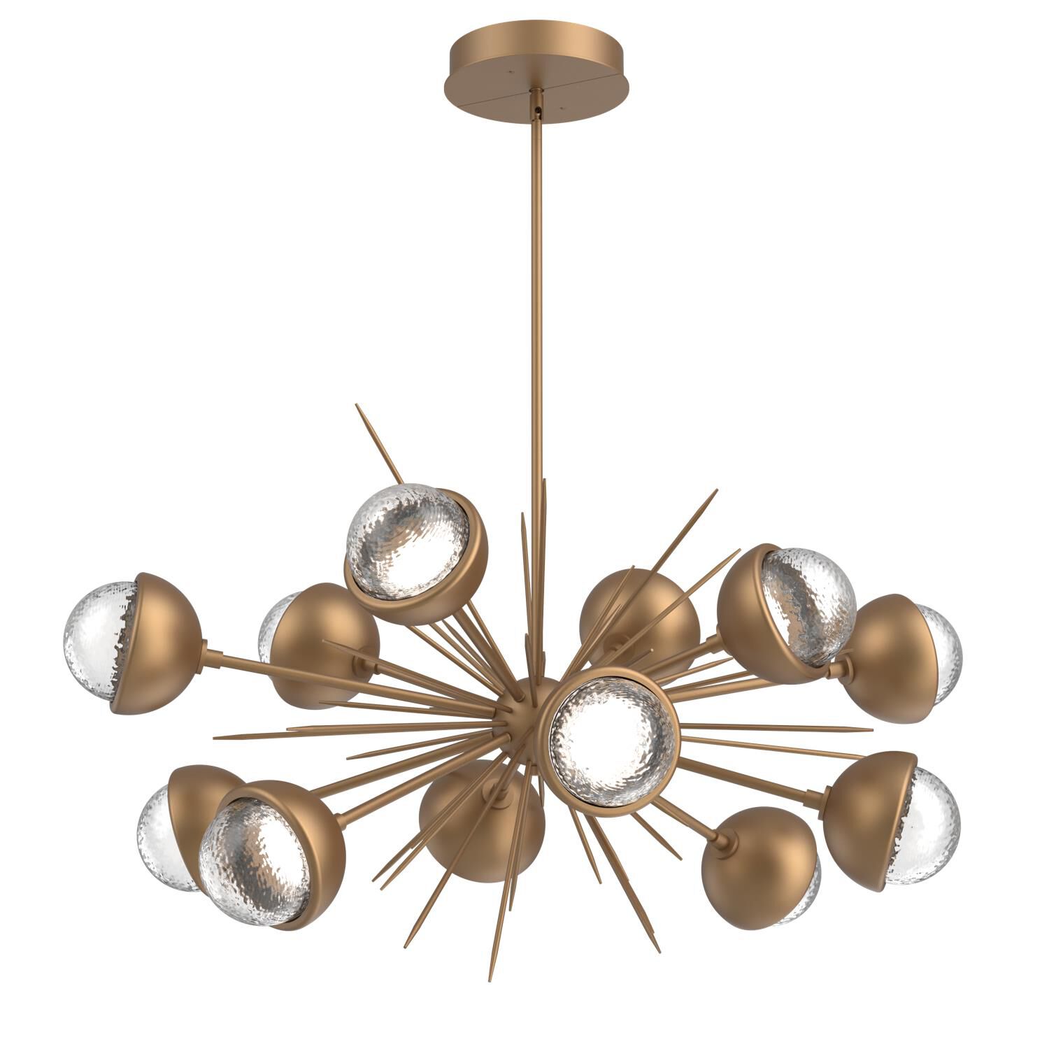 Shown in Novel Brass finish and Clear glass and Metal Shade Matching Finish accent