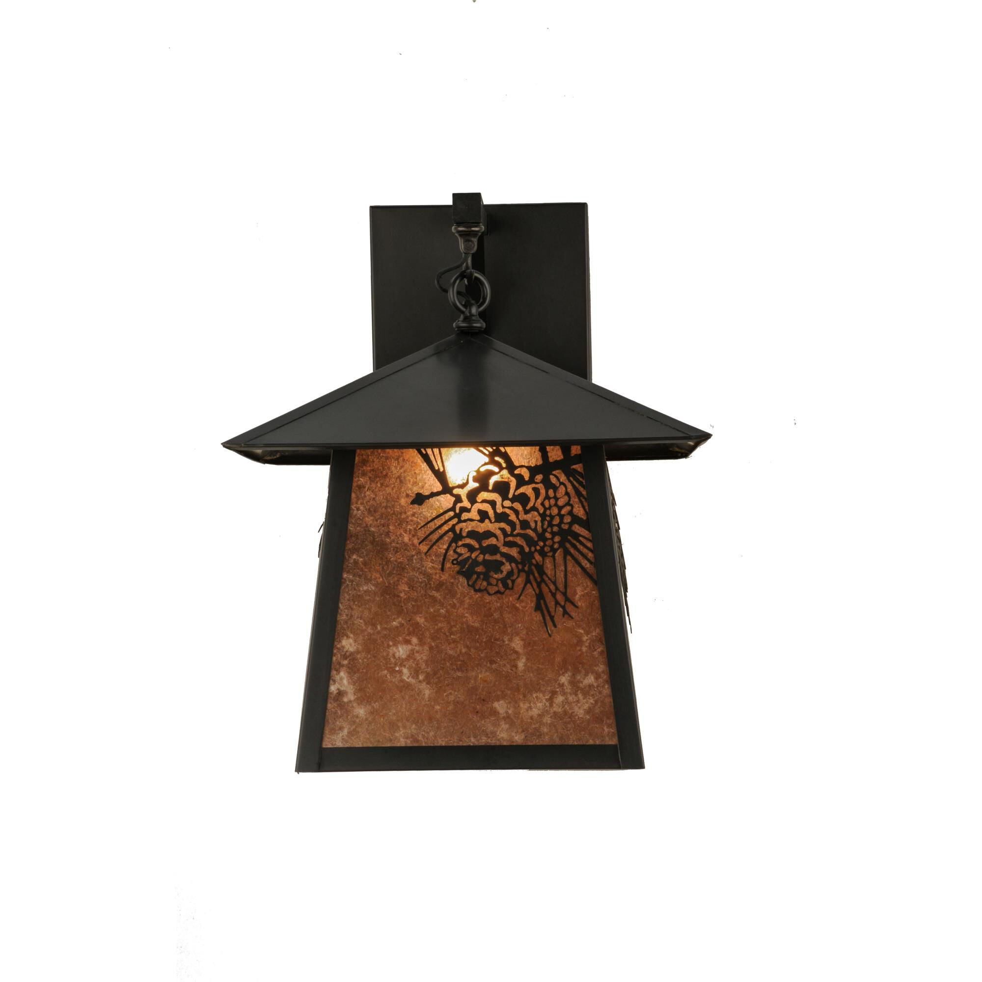 Shown in Craftsman Brown Finish finish and Silver Mica glass