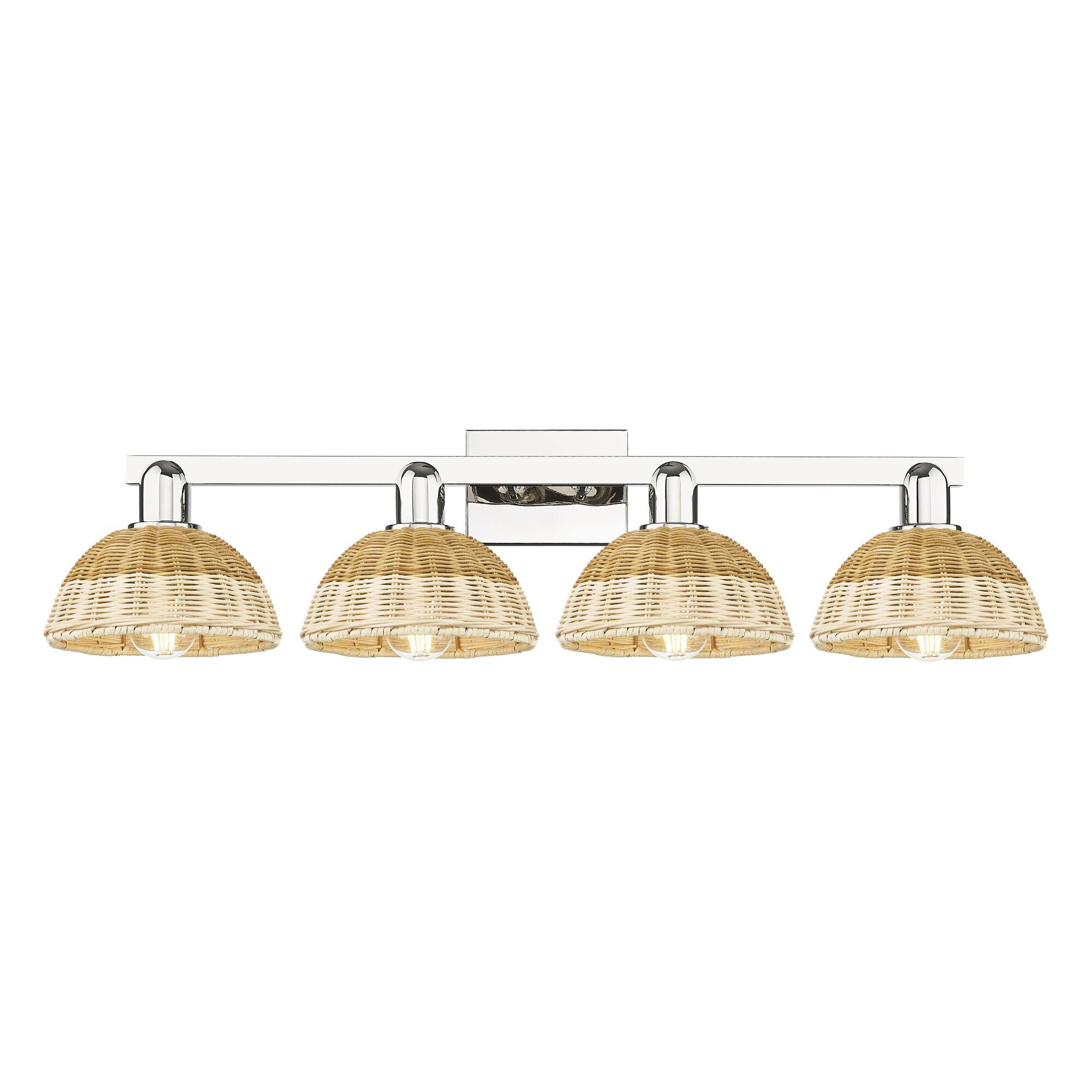 Shown in Polished Nickel finish and Natural shade