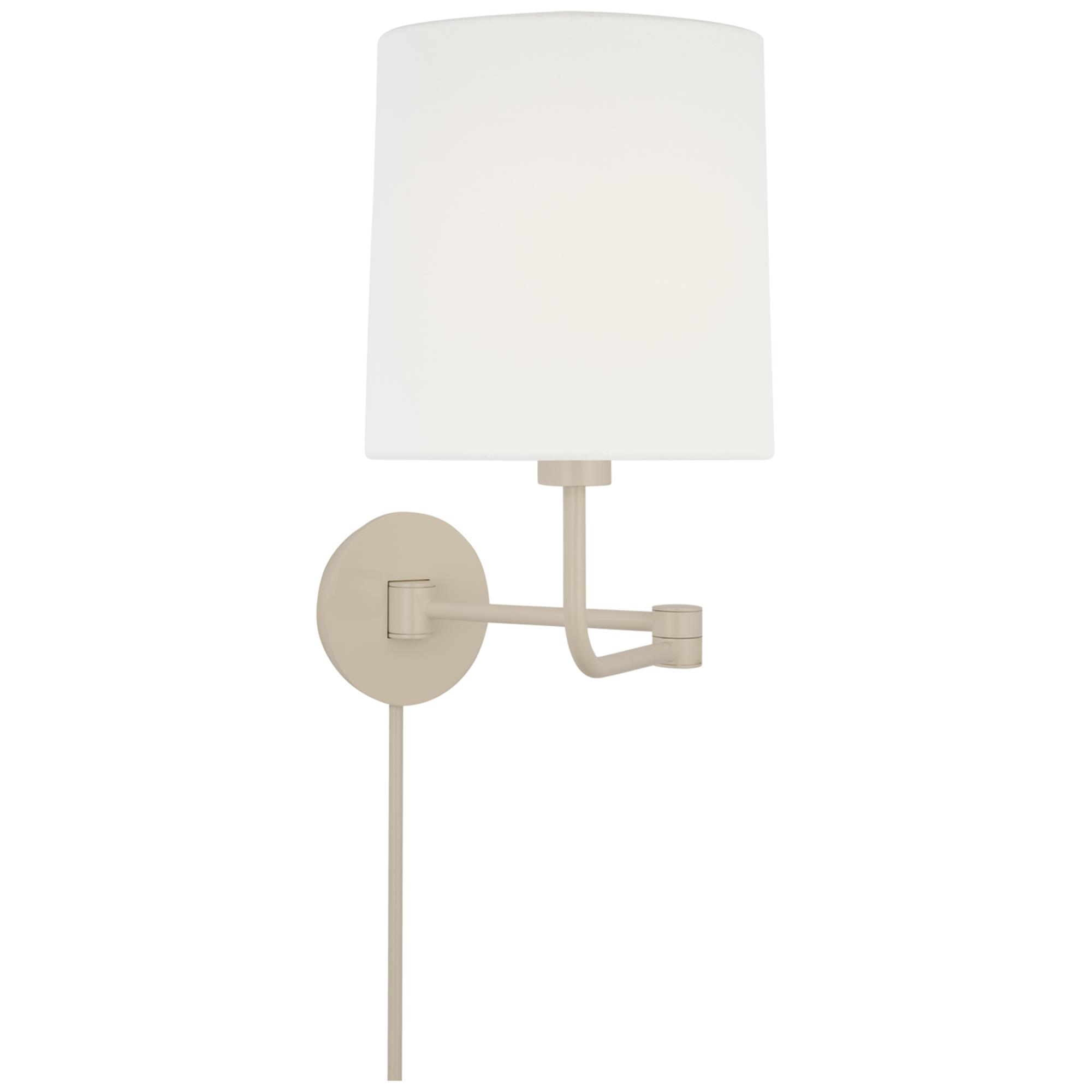 Shown in China White finish and Linen shade