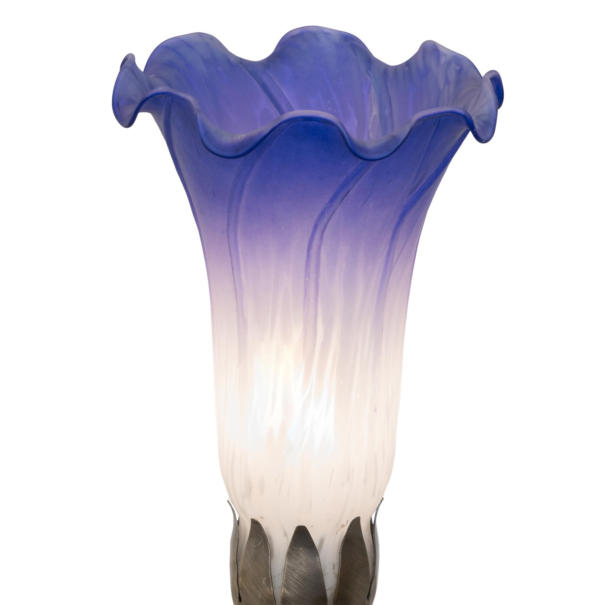 Blue and White 13 Inch Accent Lamp by Meyda Lighting