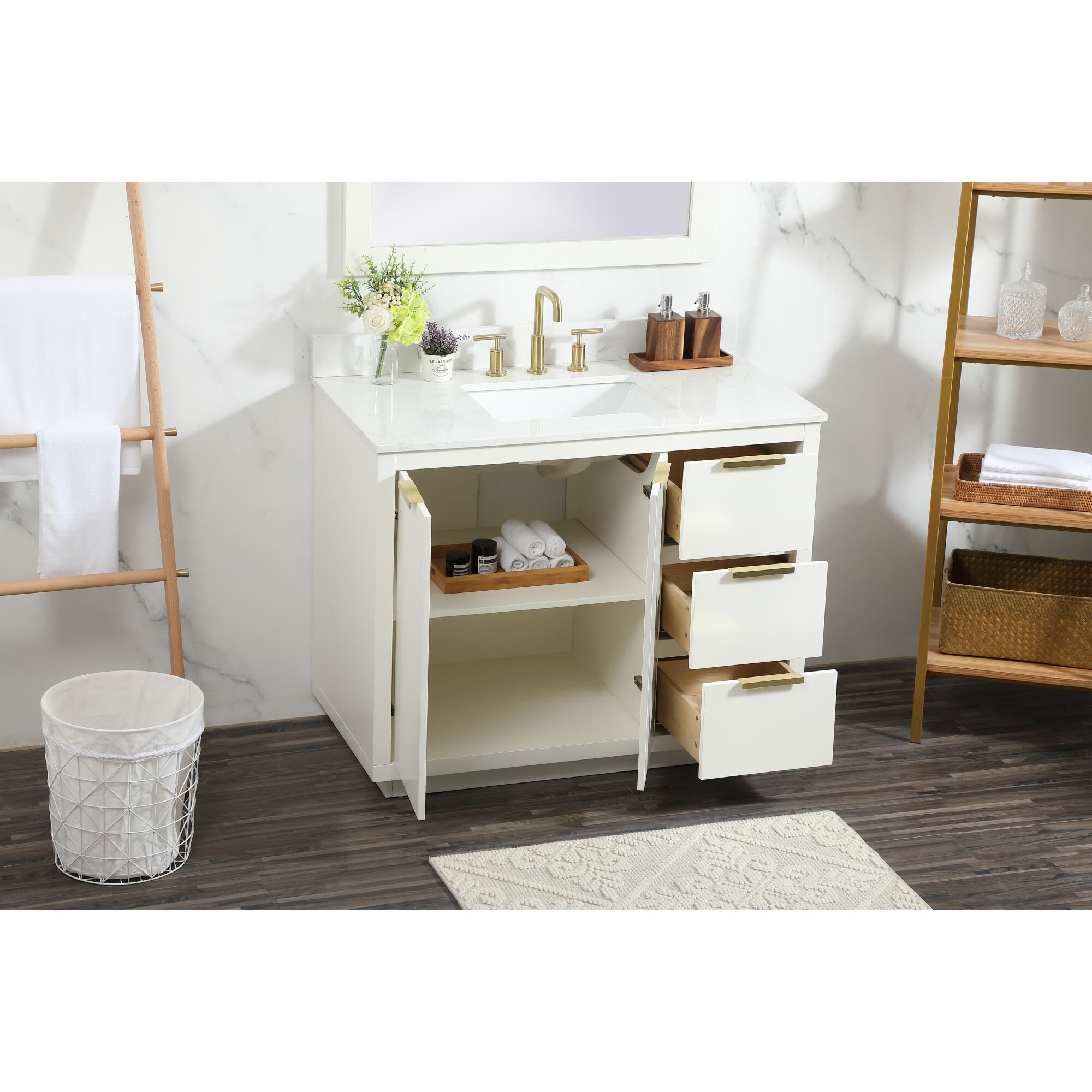 Shown in White finish