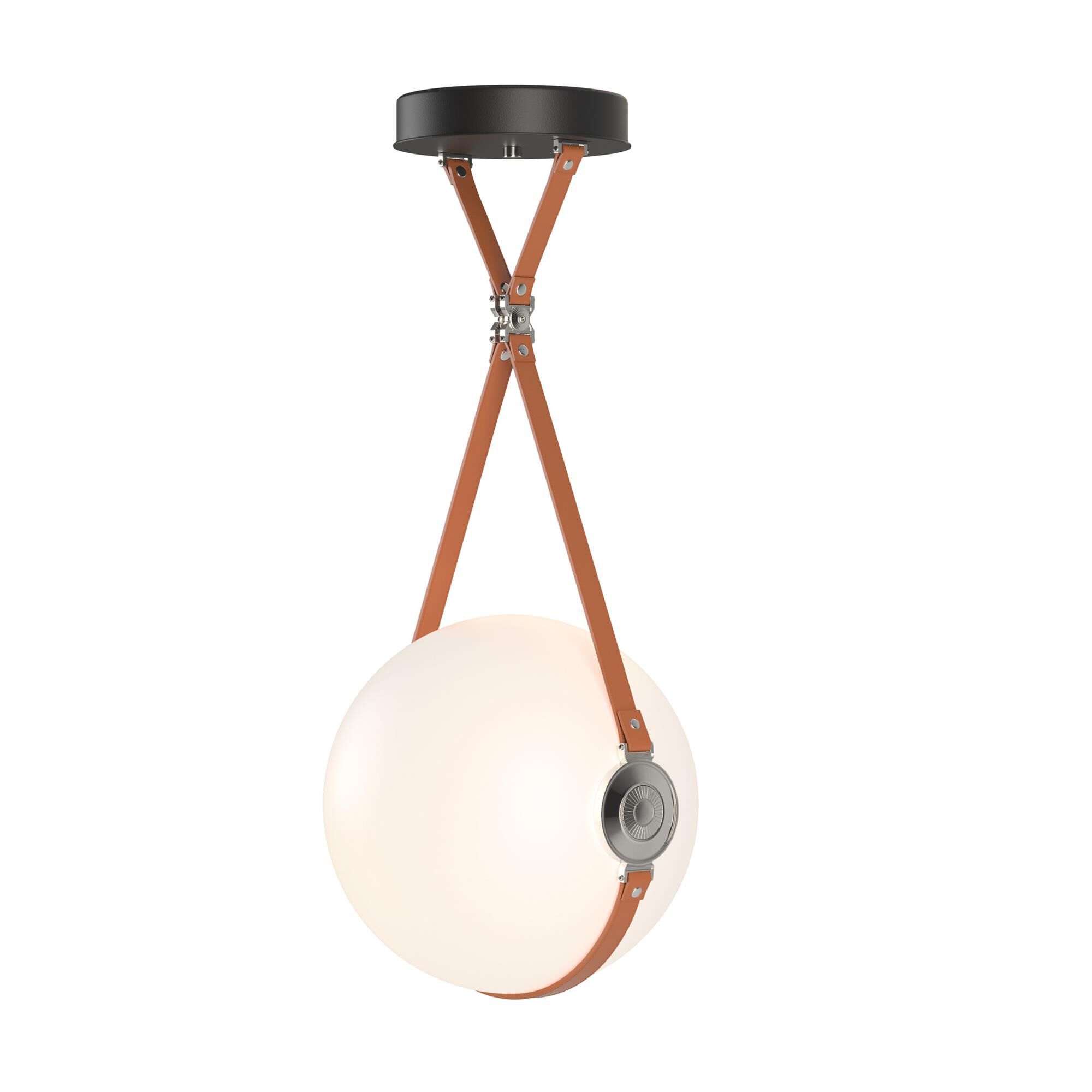 Shown in Black finish and Opal glass and Polished Nickel accent