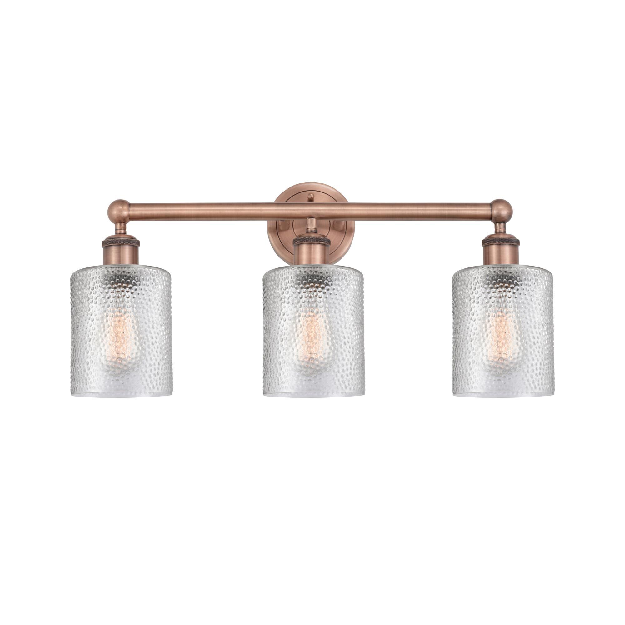 Shown in Antique Copper finish and Clear glass
