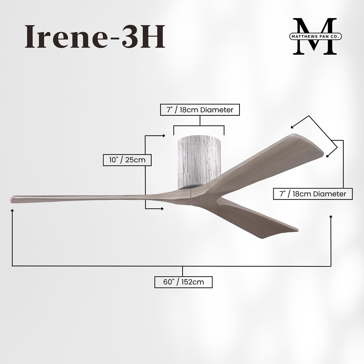 Irene 60 Inch Flush Mount Fan by Matthews Fan Company