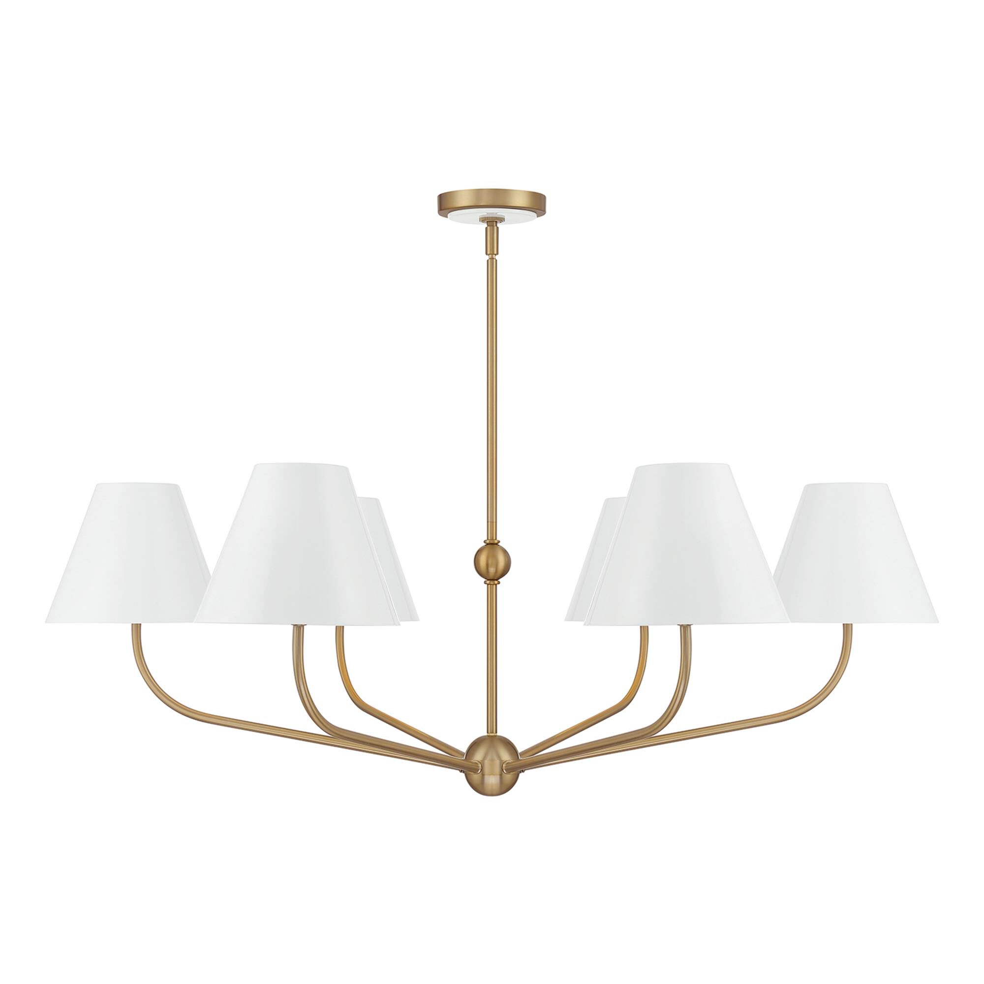 Shown in Vibrant Gold and White finish and Steel shade