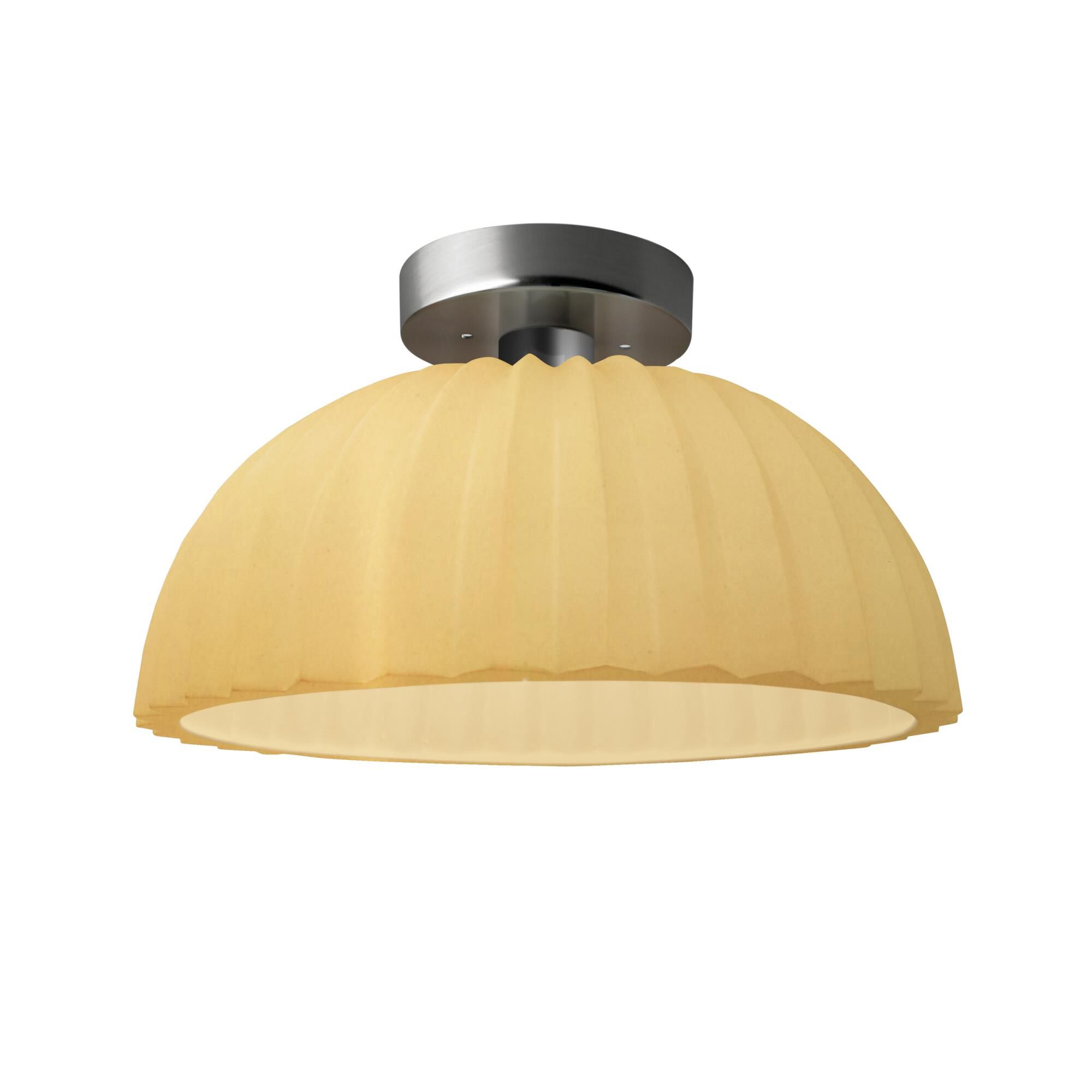 Pleated Dome 13 Inch Semi Flush Mount by Justice Design Group