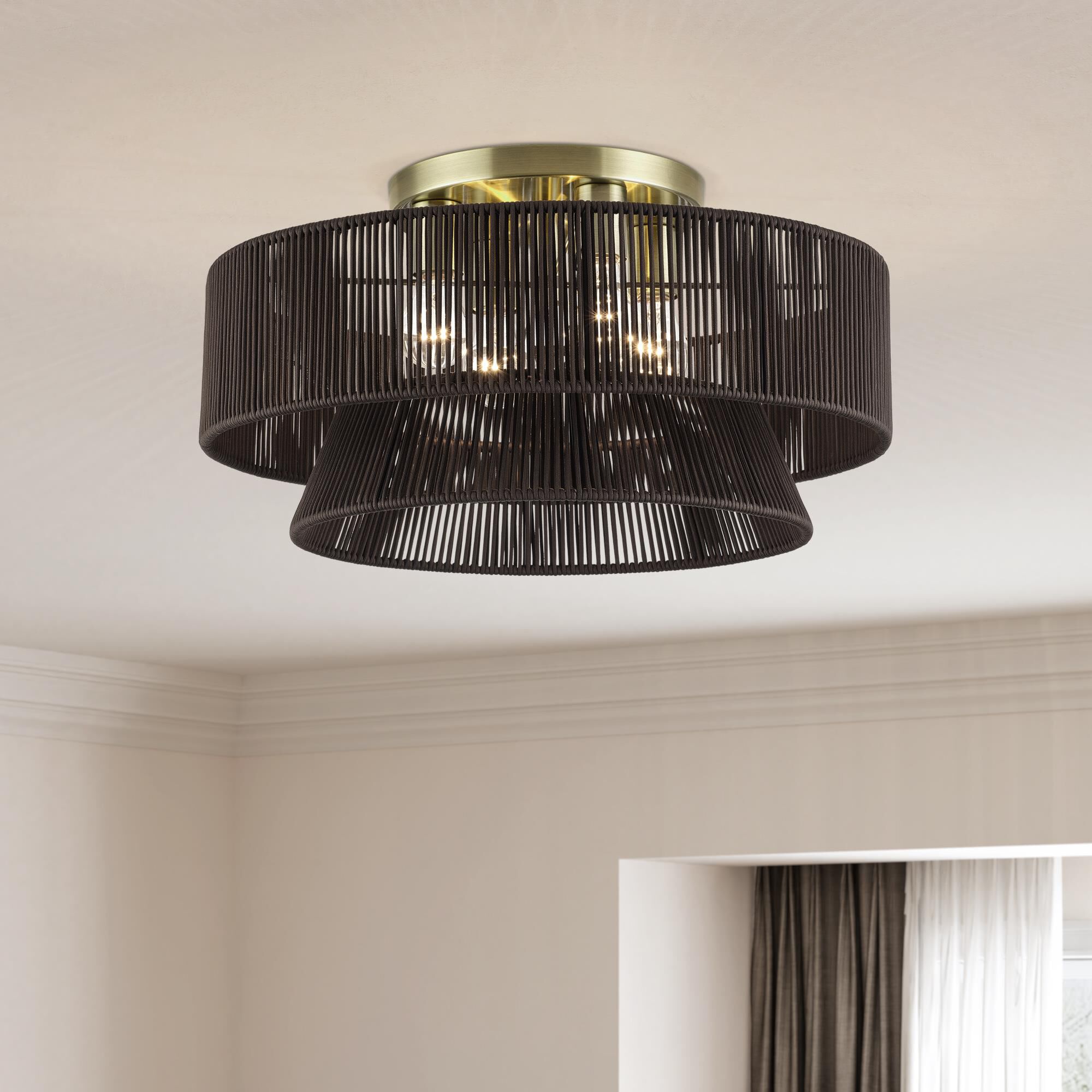 Florell 21 Inch Semi Flush Mount by Livex Lighting