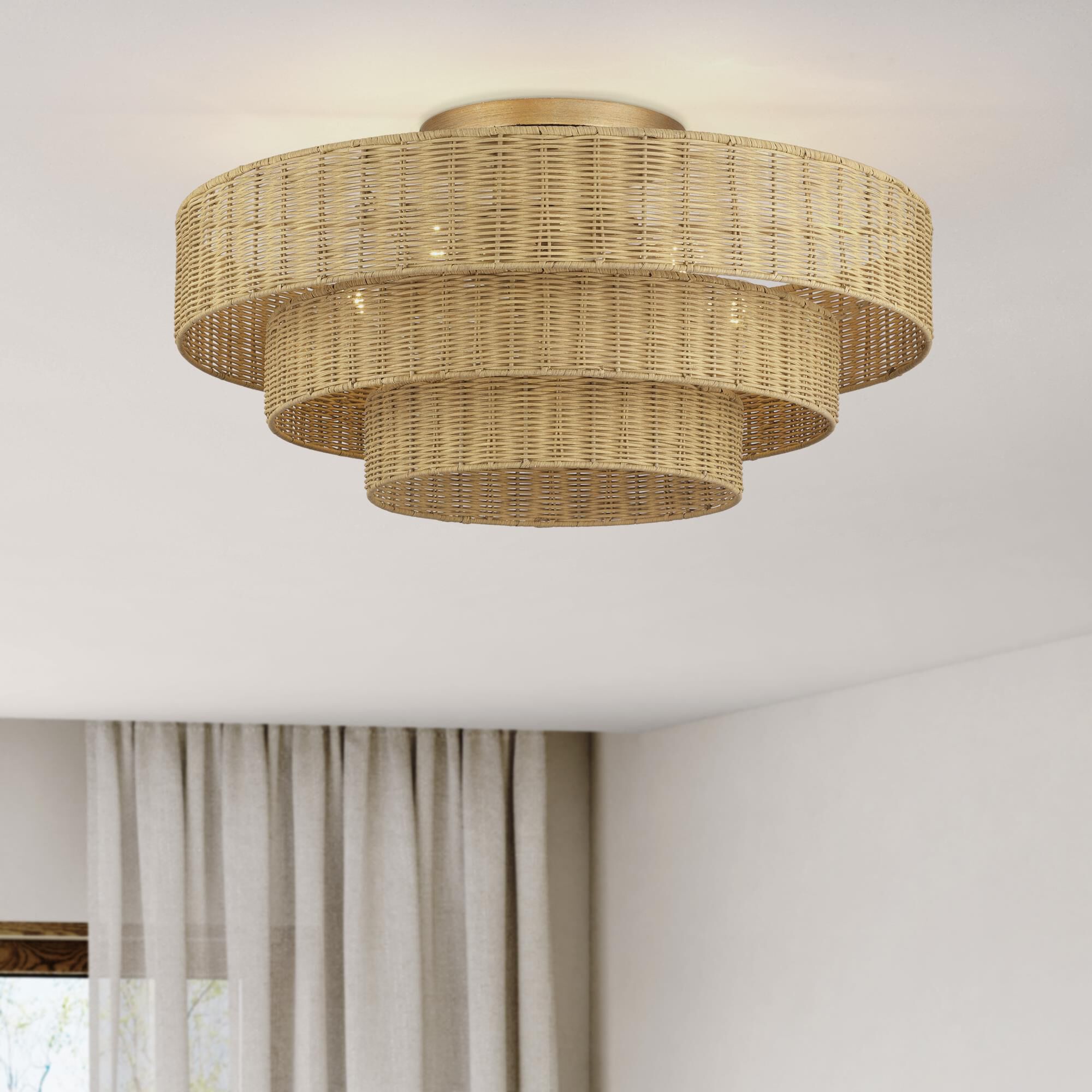 Weavington 28 Inch Semi Flush Mount by Livex Lighting