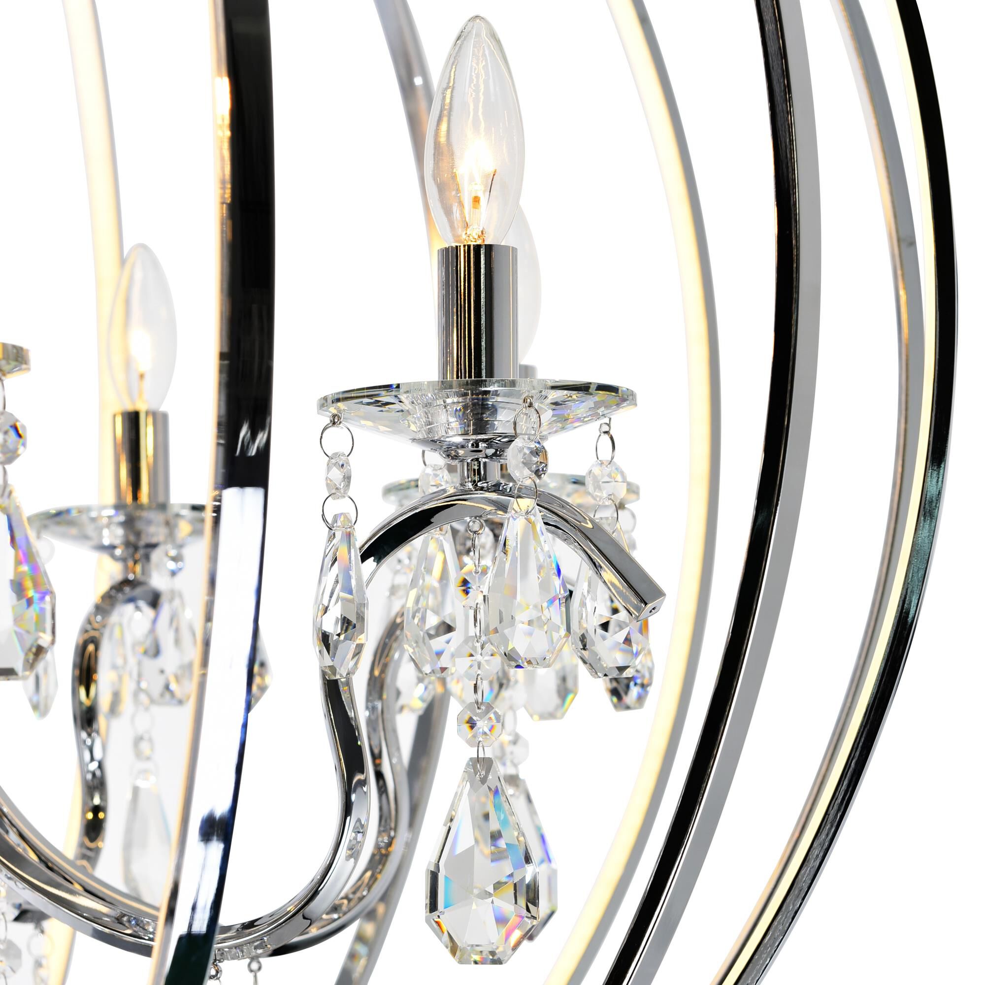 Abia 34 Inch 8 Light Chandelier by CWI Lighting