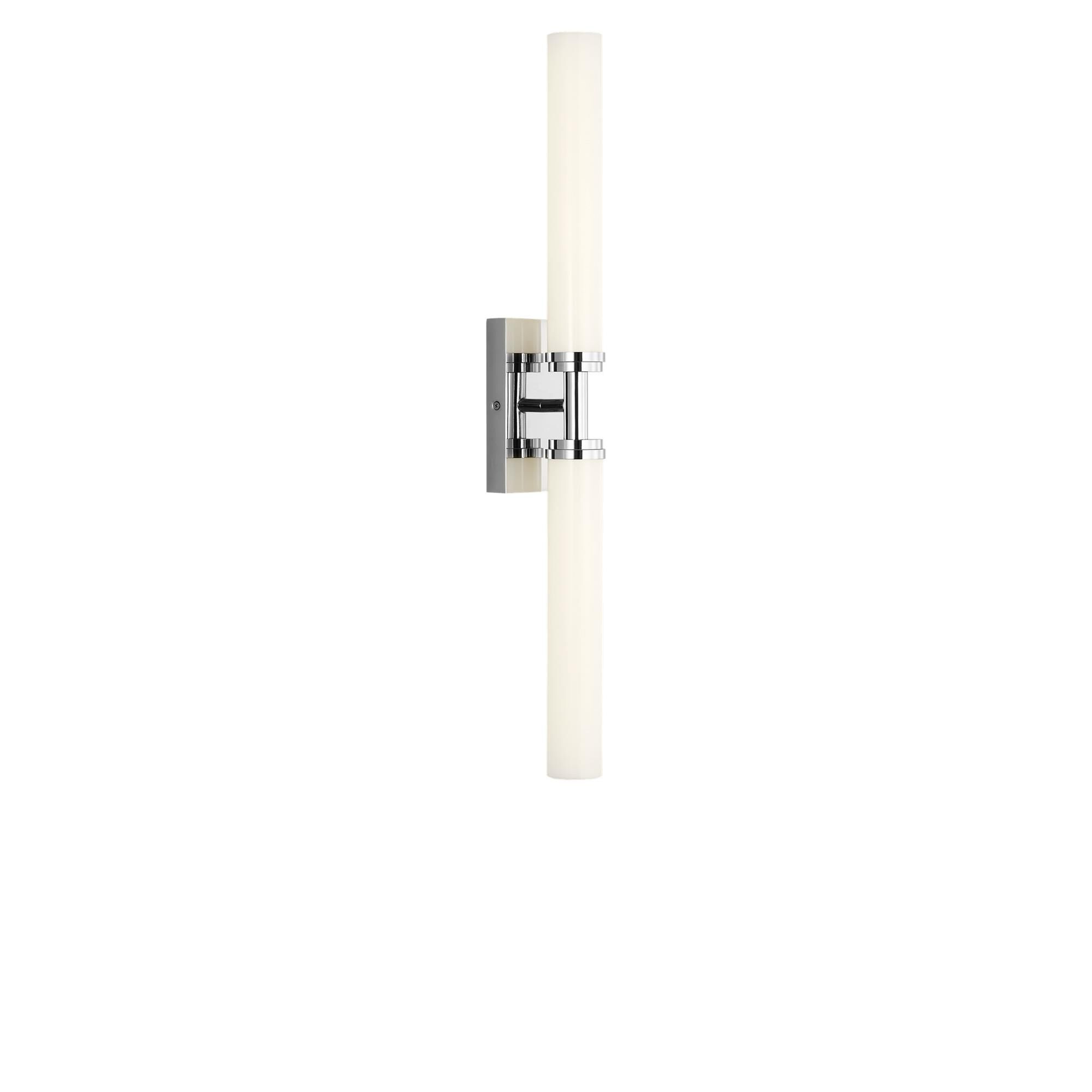 Shown in Chrome finish and White Acrylic shade