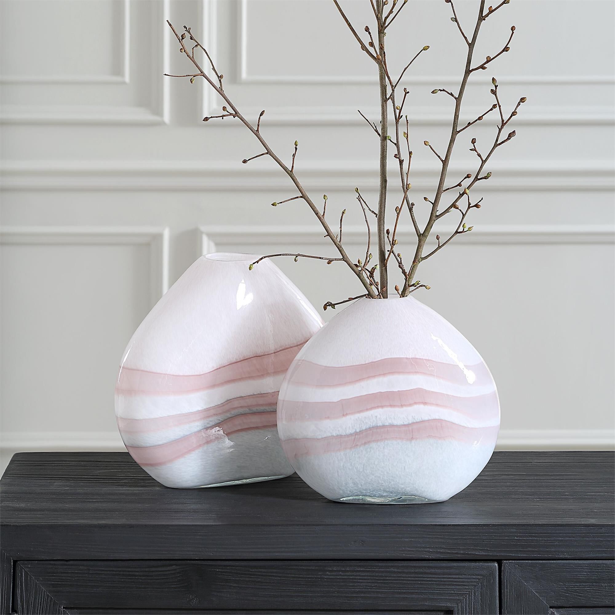Shown in Add A Touch Of Elegance To Any Space With Our Enchanting Glass Vases, Adorned In A Captivating Fusio finish