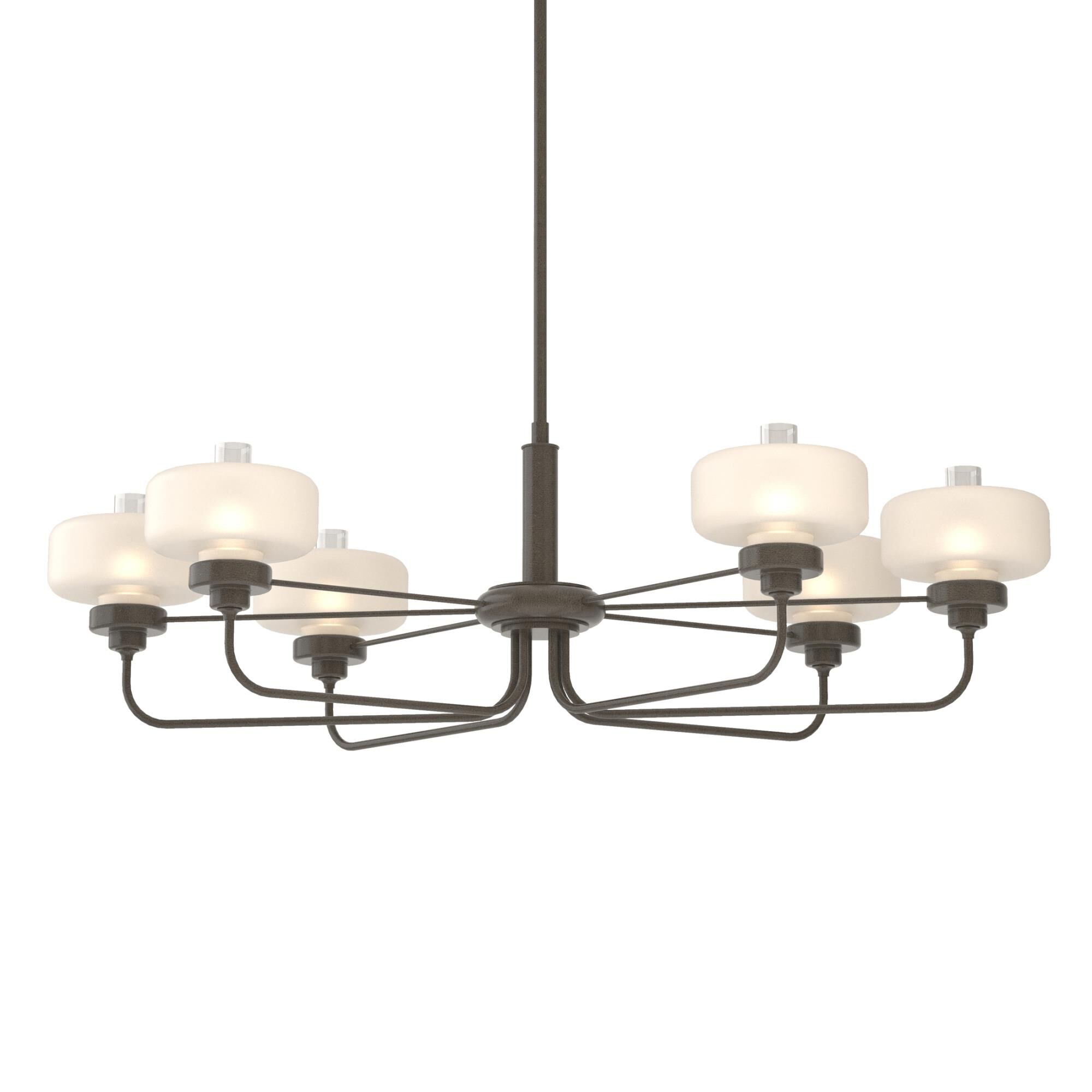 Nola 42 Inch 6 Light Linear Suspension Light by Hubbardton Forge