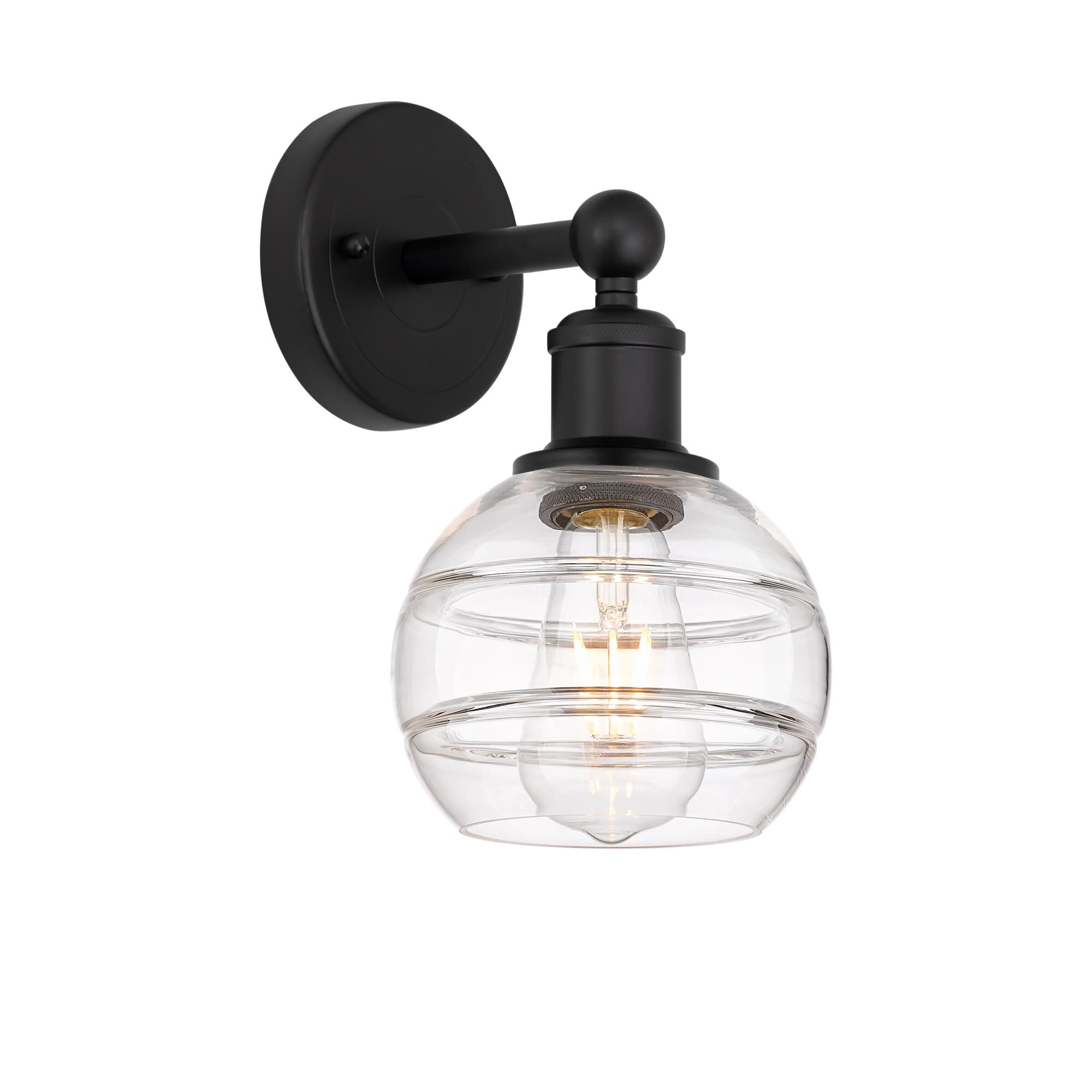 Shown in Matte Black finish and Clear glass