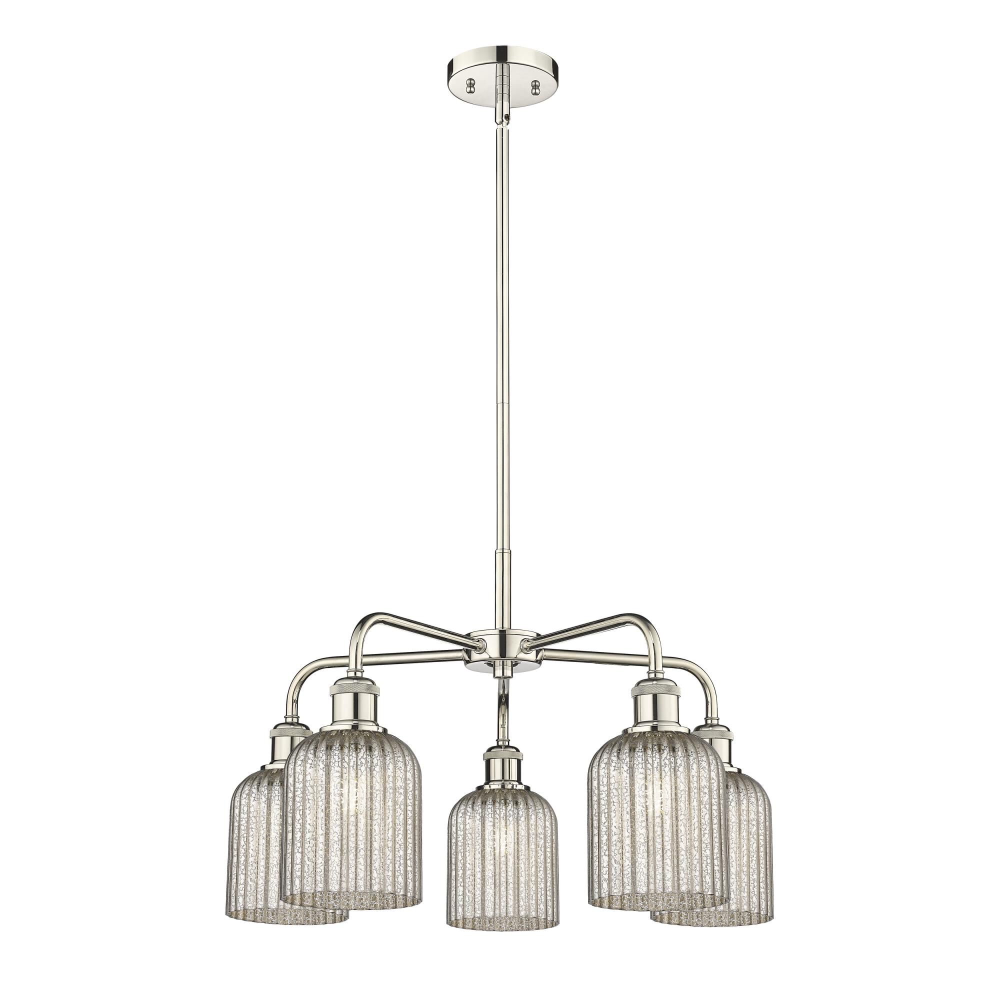 Shown in Polished Nickel finish and Mercury shade