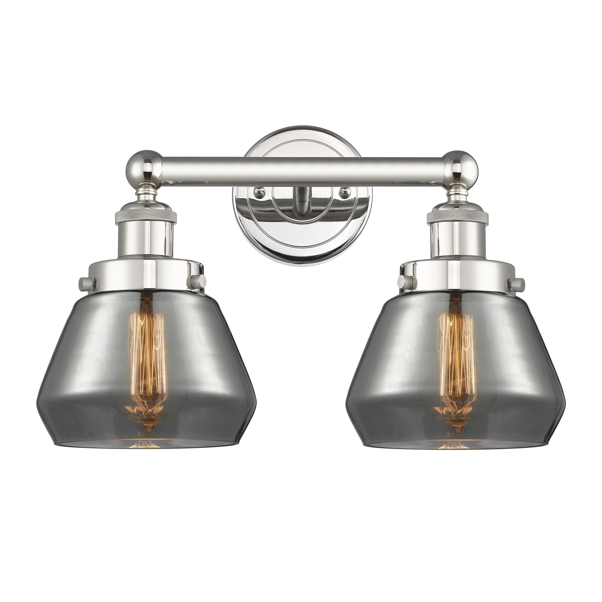 Shown in Polished Nickel finish and Plated Smoke glass