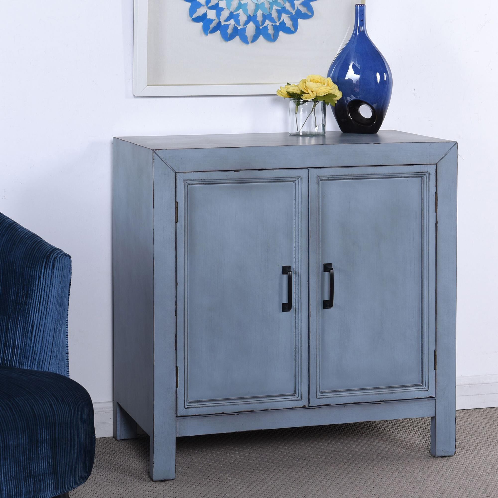 Shown in Antique Blue Washed finish