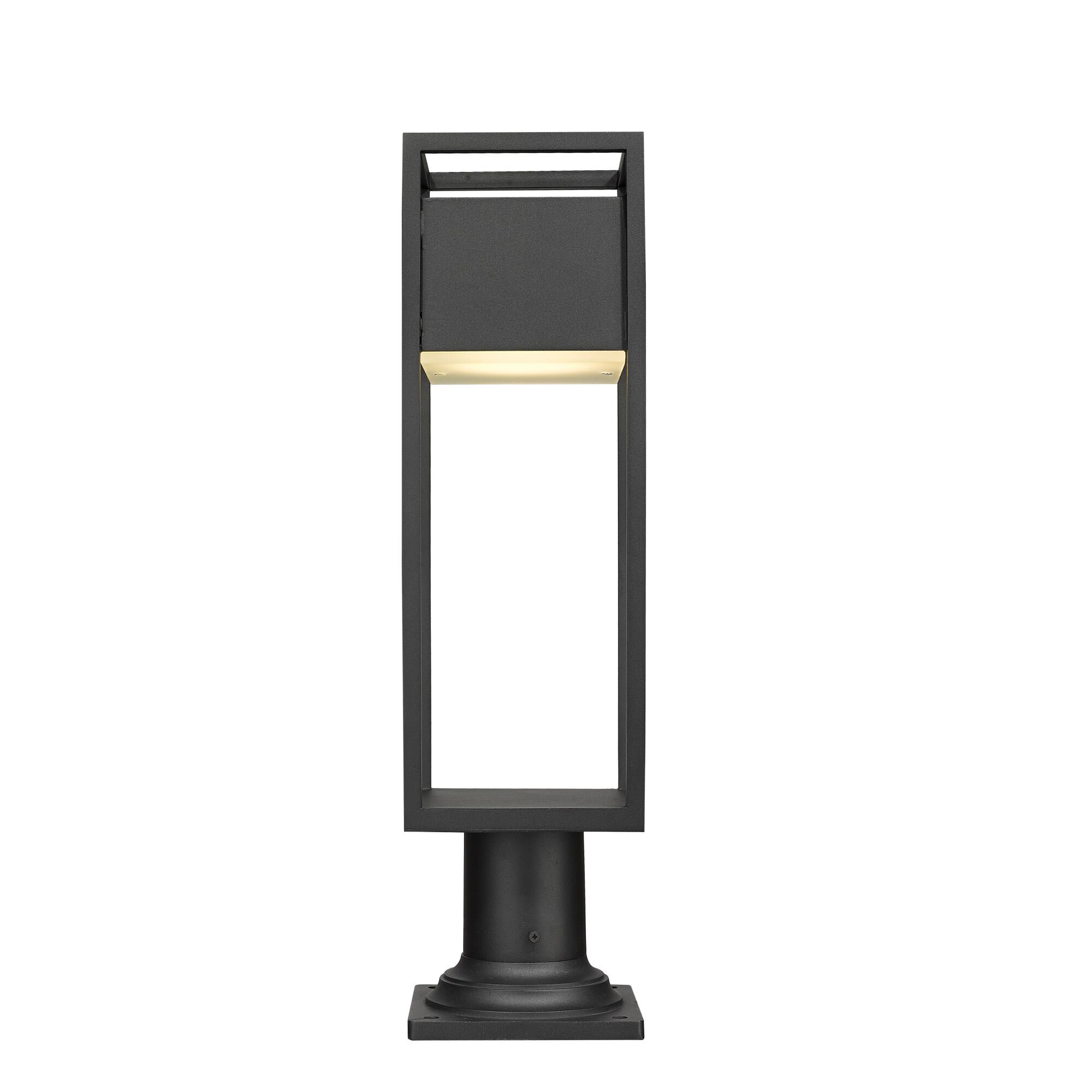 Shown in Black finish and Glass shade