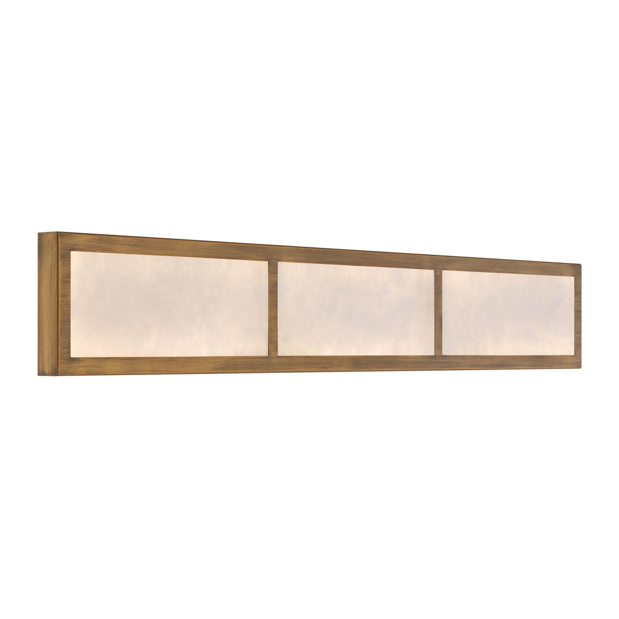 Shown in Ashen Gold finish and White glass and Alabaster Stone shade