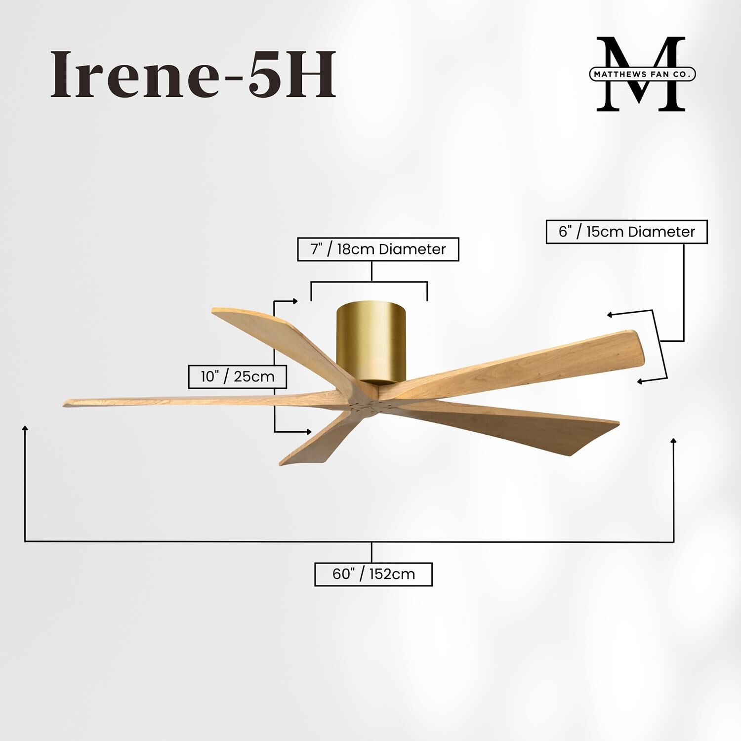 Irene 60 Inch Flush Mount Fan by Matthews Fan Company