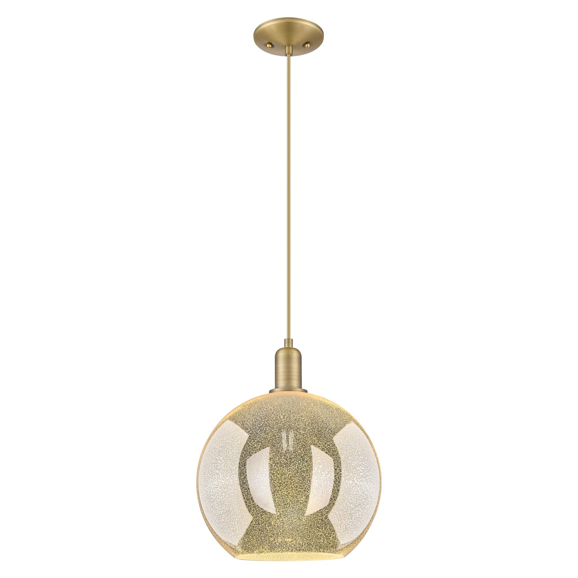 Shown in Brushed Brass finish and Mercury glass