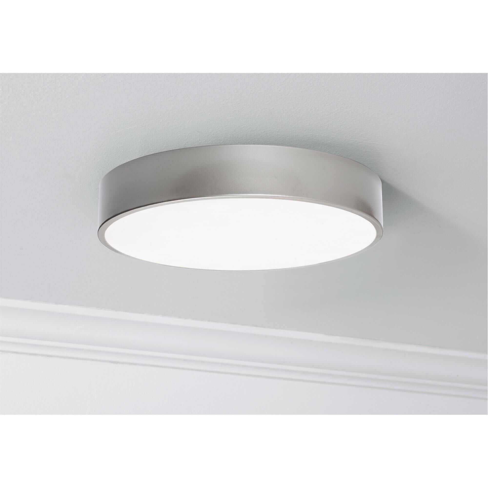 Shown in Satin Nickel finish and Frosted glass