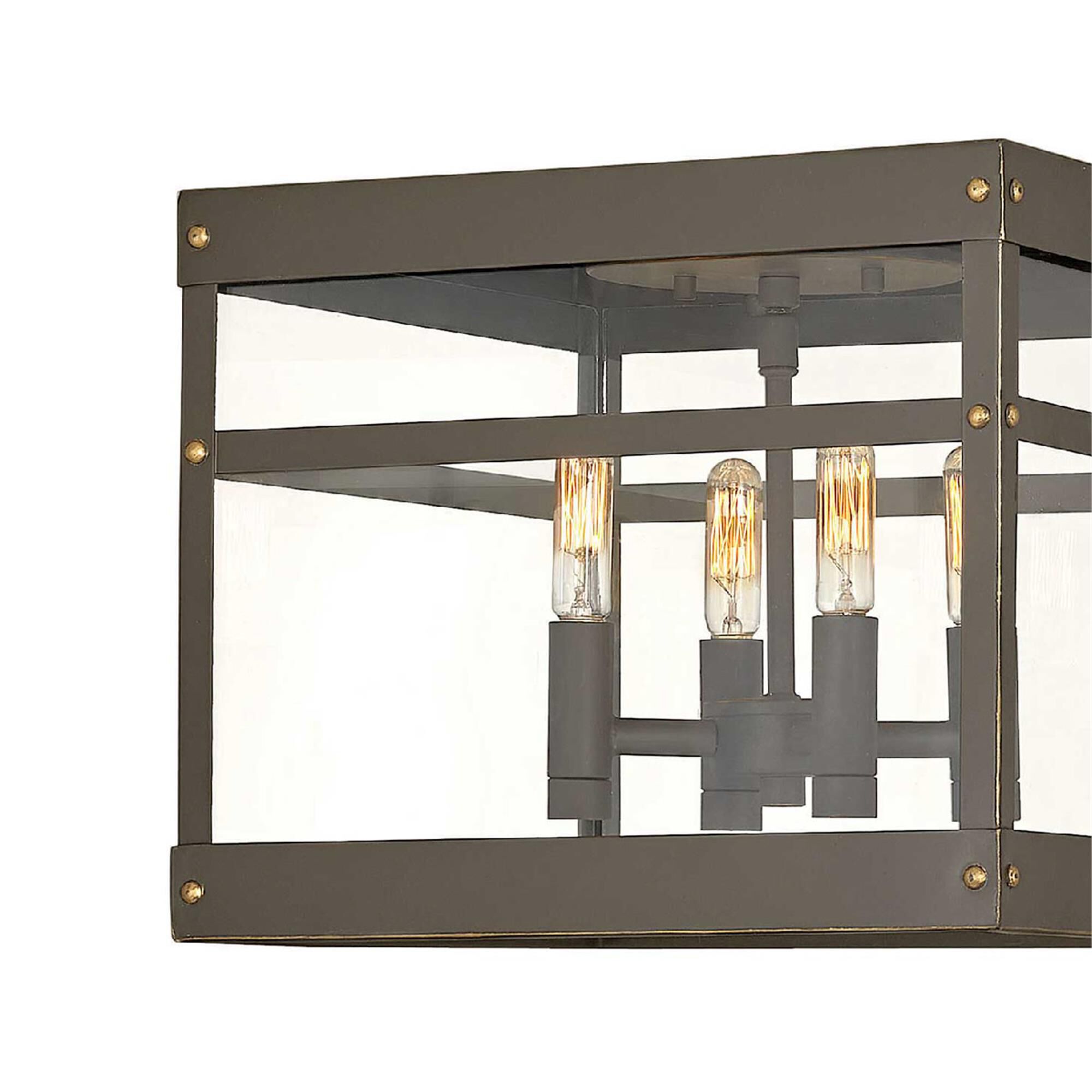 Shown in Oil Rubbed Bronze finish and Clear glass