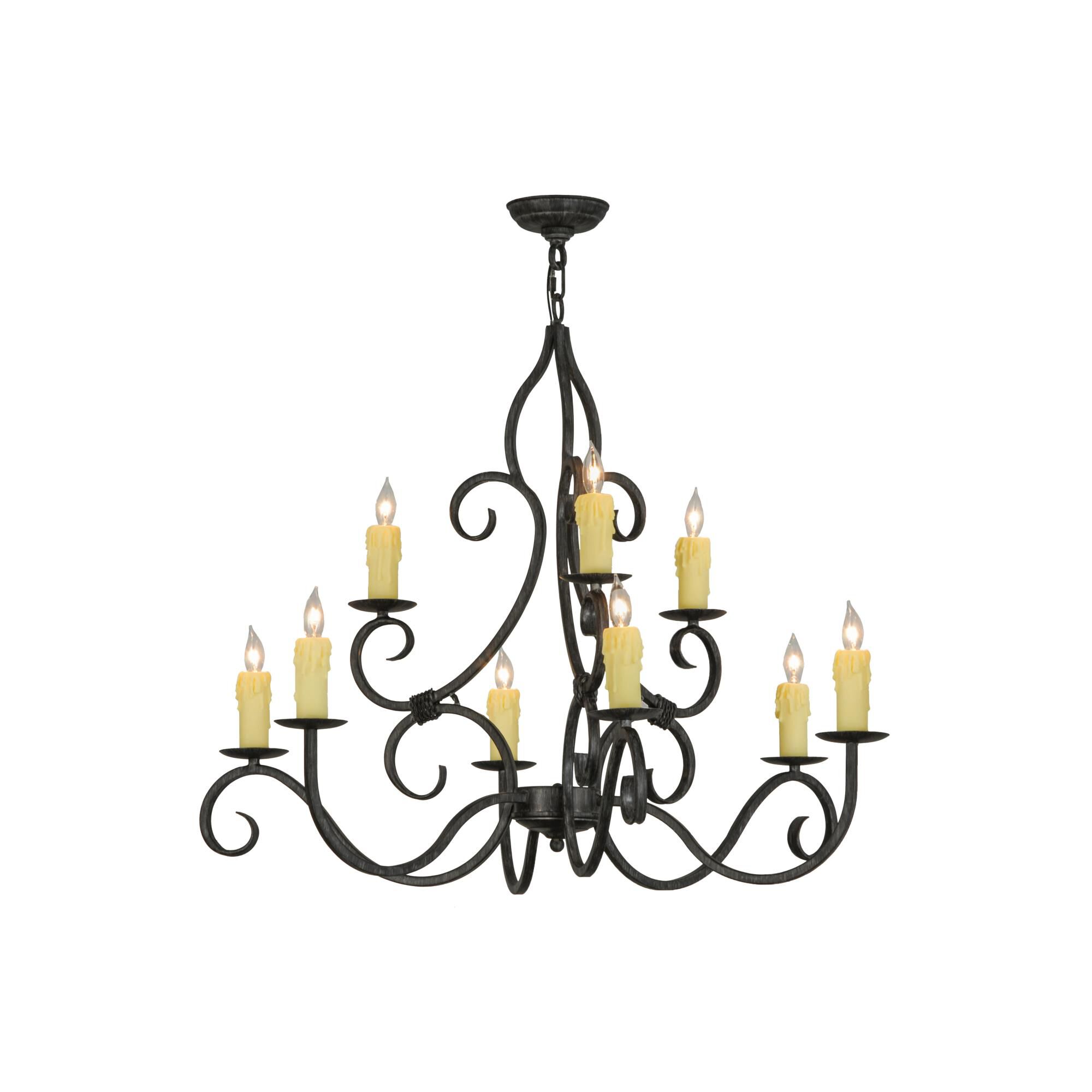 Clayton 36 Inch 9 Light Chandelier by Meyda Lighting